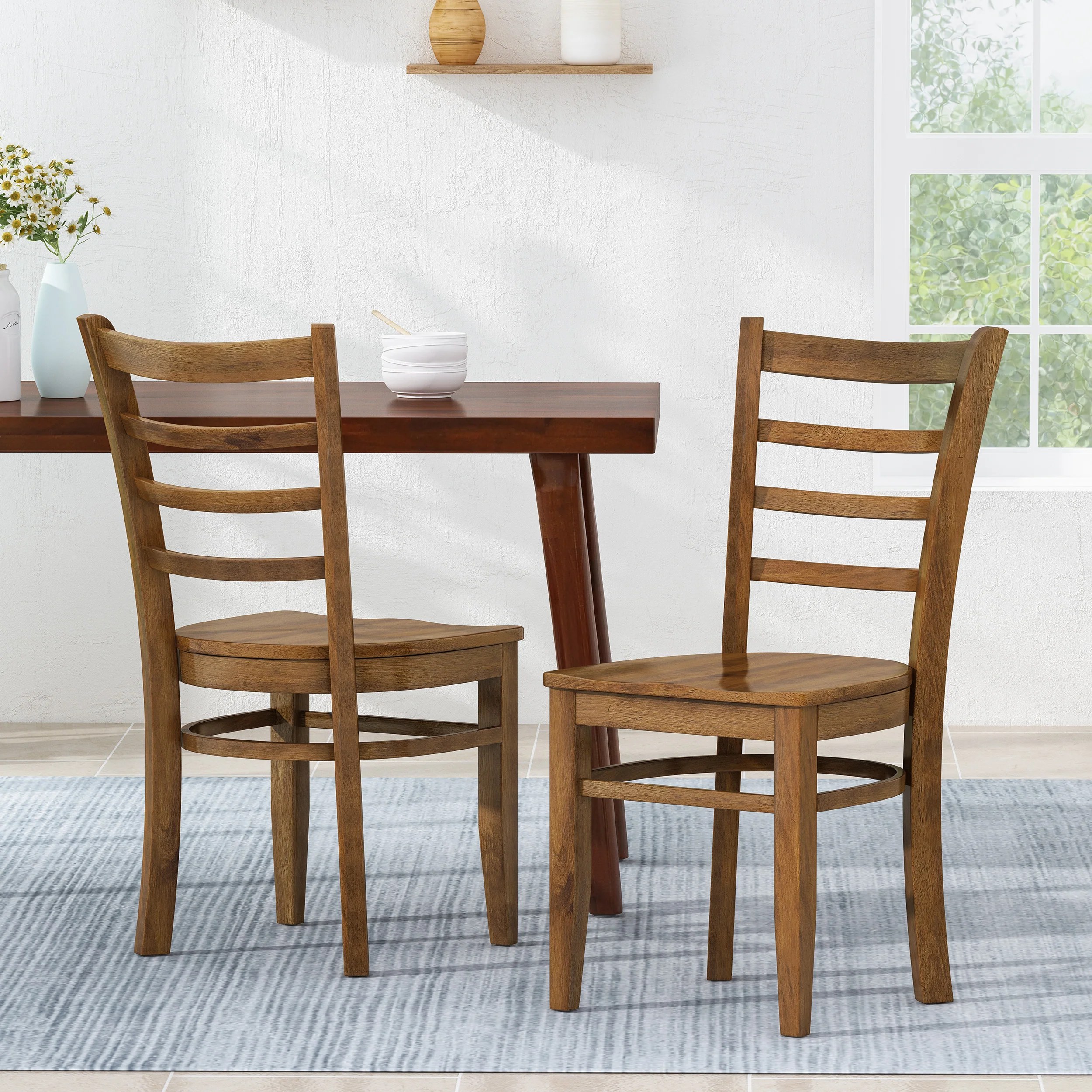 Wagner Farmhouse Wooden Dining Chairs (Set of 2) - furnishings