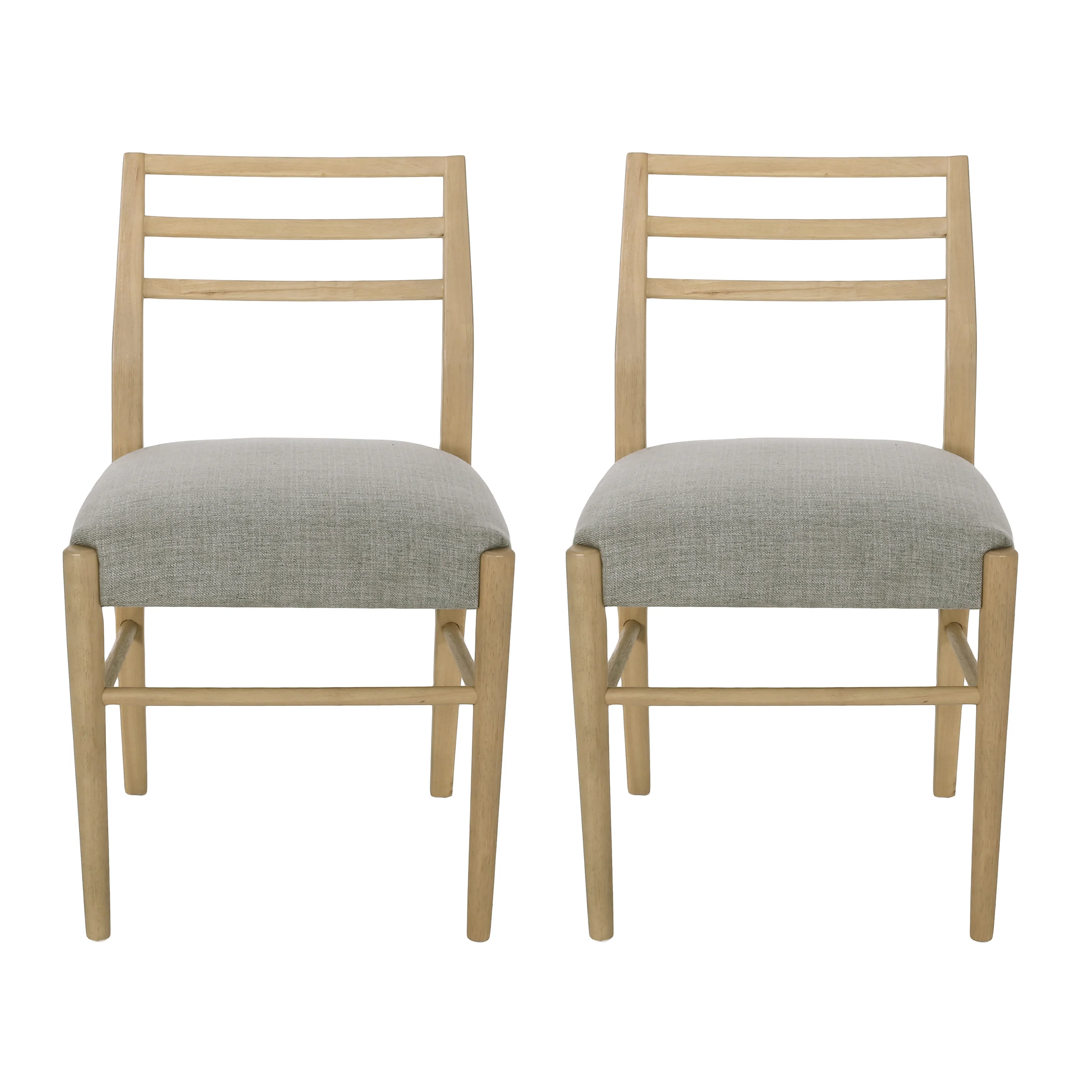 Felly Farmhouse Fabric Upholstered Wood Dining Chairs, Set of 2 - furnishings