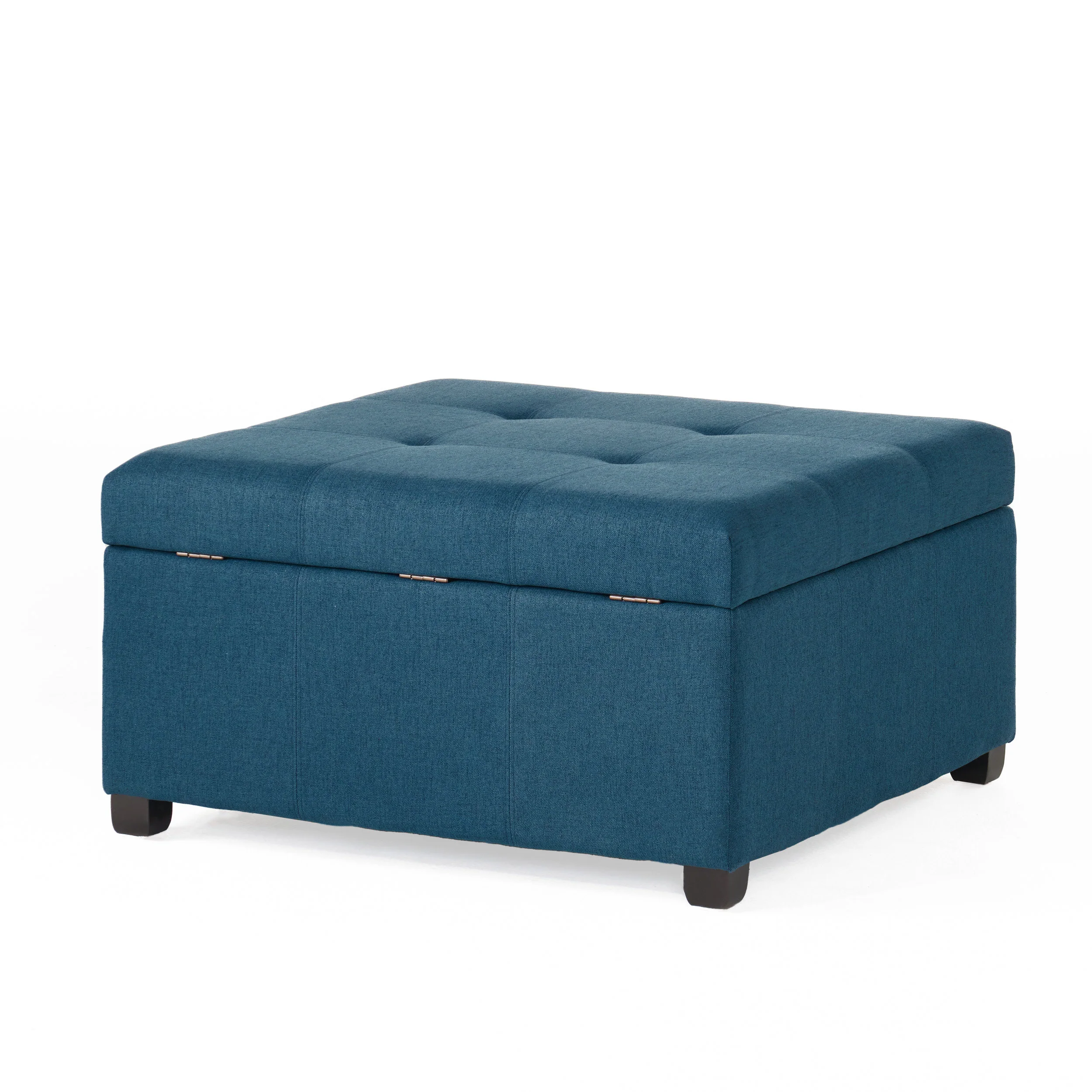 Carlyle Square Tufted Fabric Storage Ottoman Coffee Table - furnishings
