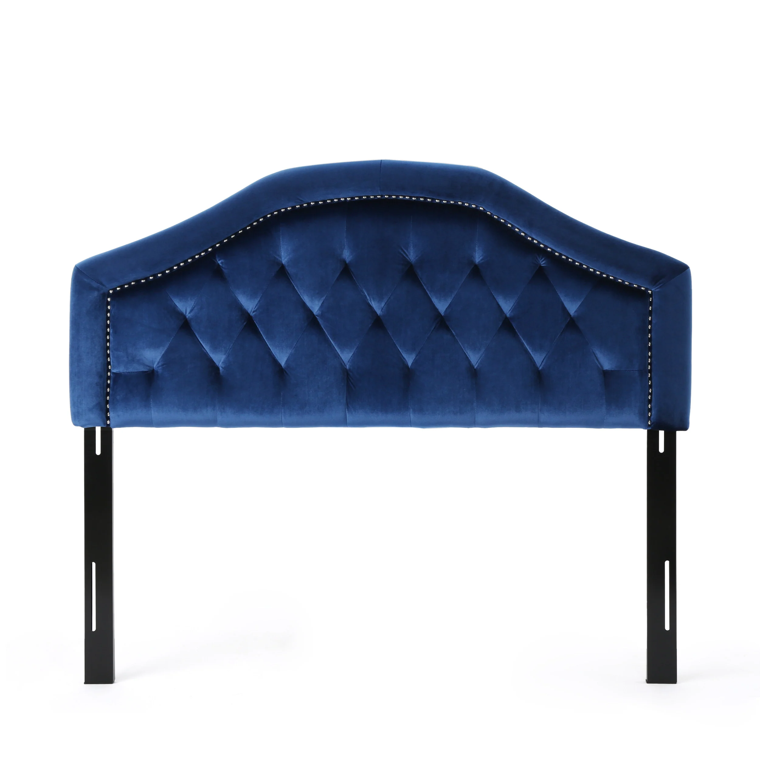 Lazarus New Velvet Studded Seam Tufted Queen/Full Headboard - furnishings