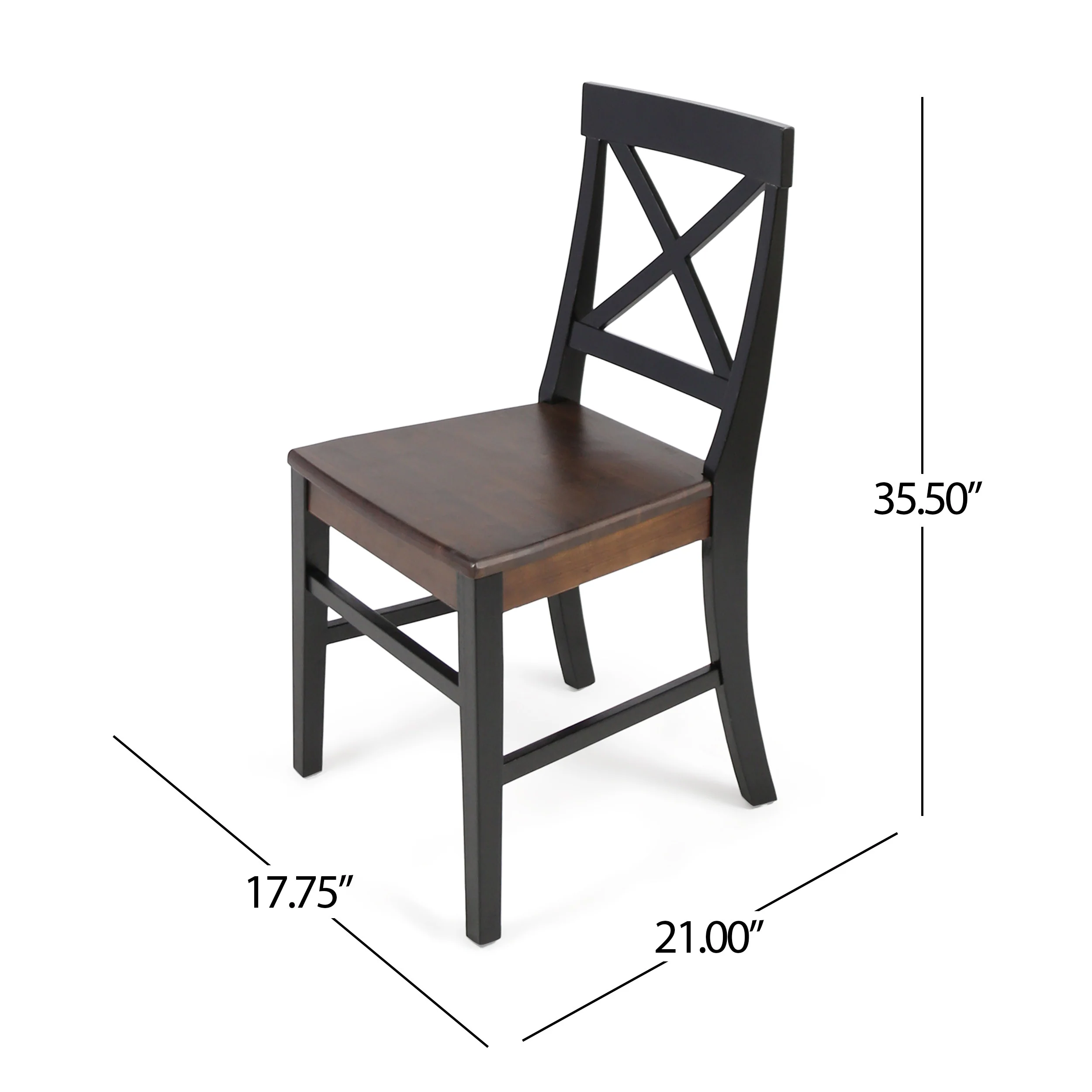 Truda Farmhouse  Acacia Wood Dining Chairs (Set of 2) - furnishings