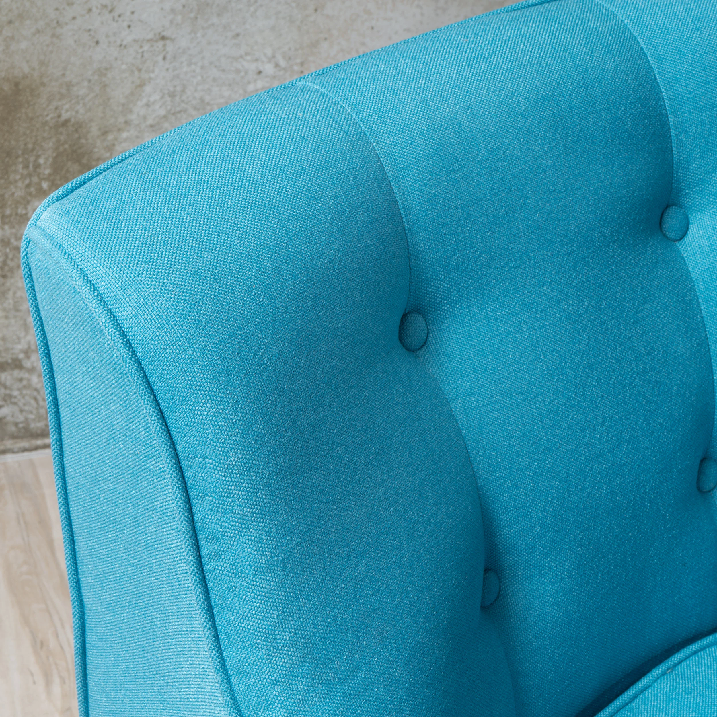 Fontinella Mid Century Tufted Back Fabric Arm Chair - furnishings
