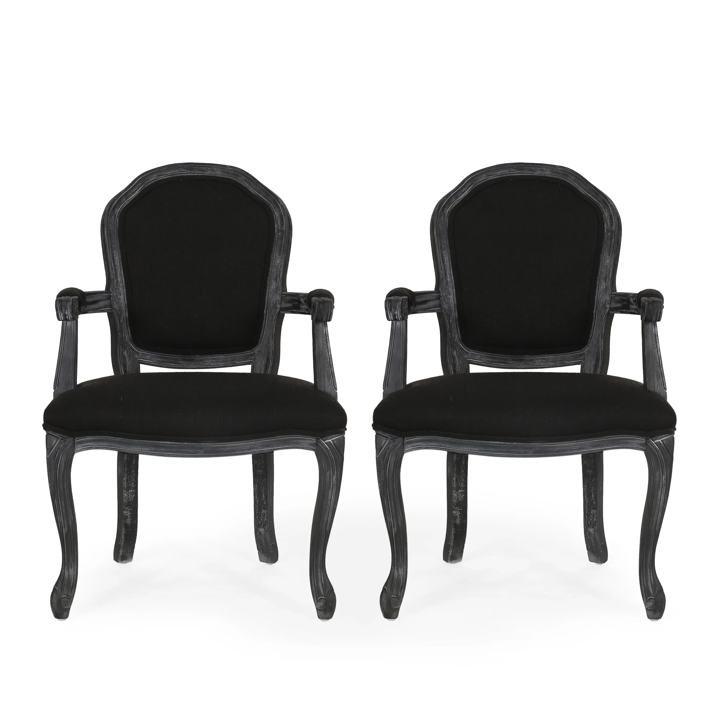 Fairgreens Traditional Upholstered Dining Chairs, Set of 2 - furnishings