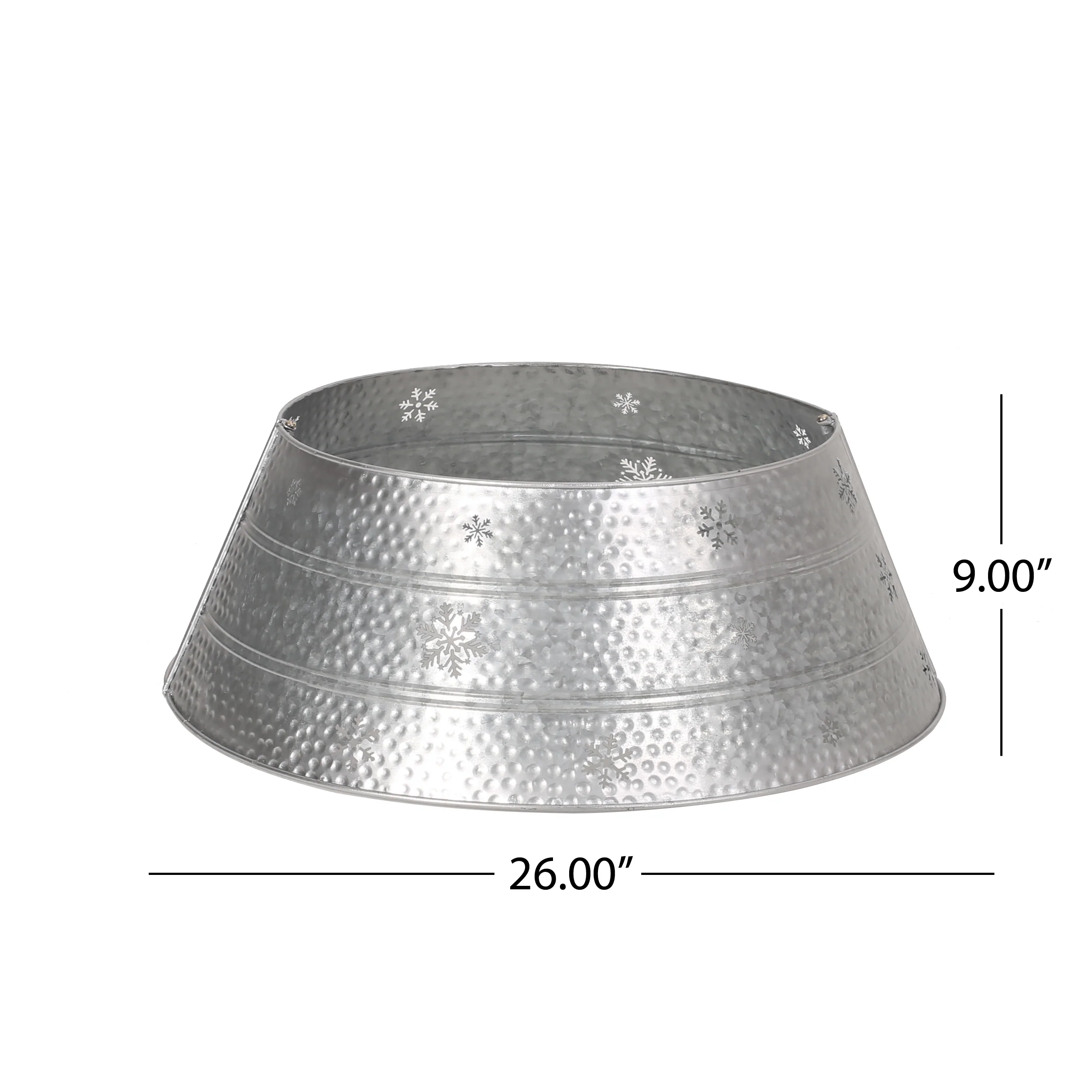 Clough Metal Christmas Tree Collar, Silver - furnishings