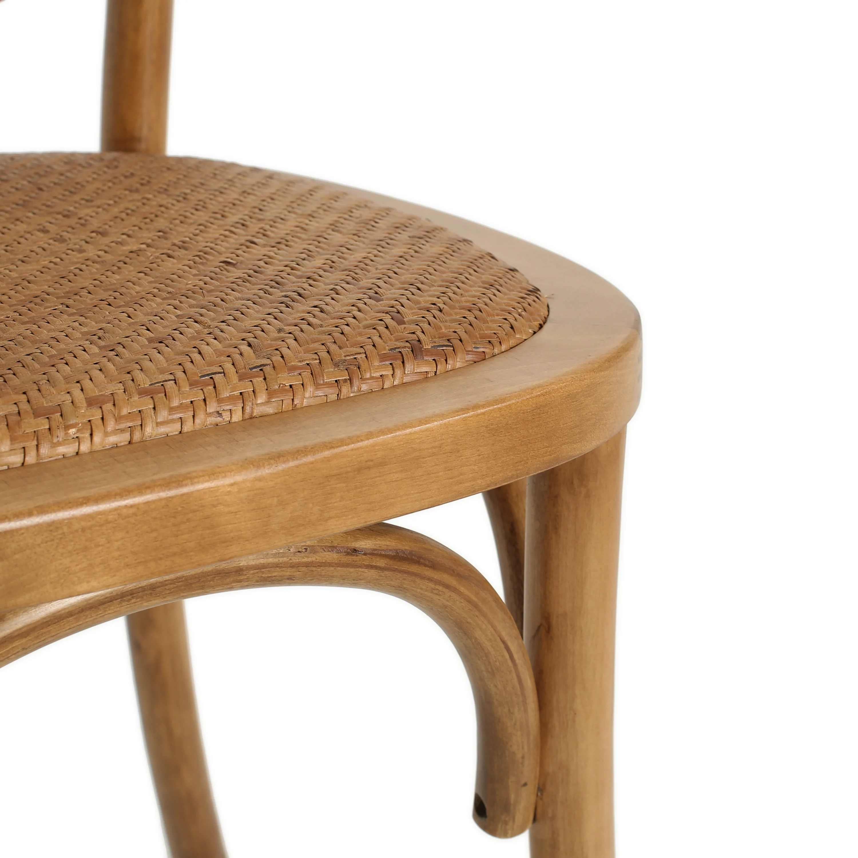 Torin Wood Dining Chair with Cane Rattan Wood Webbing - furnishings