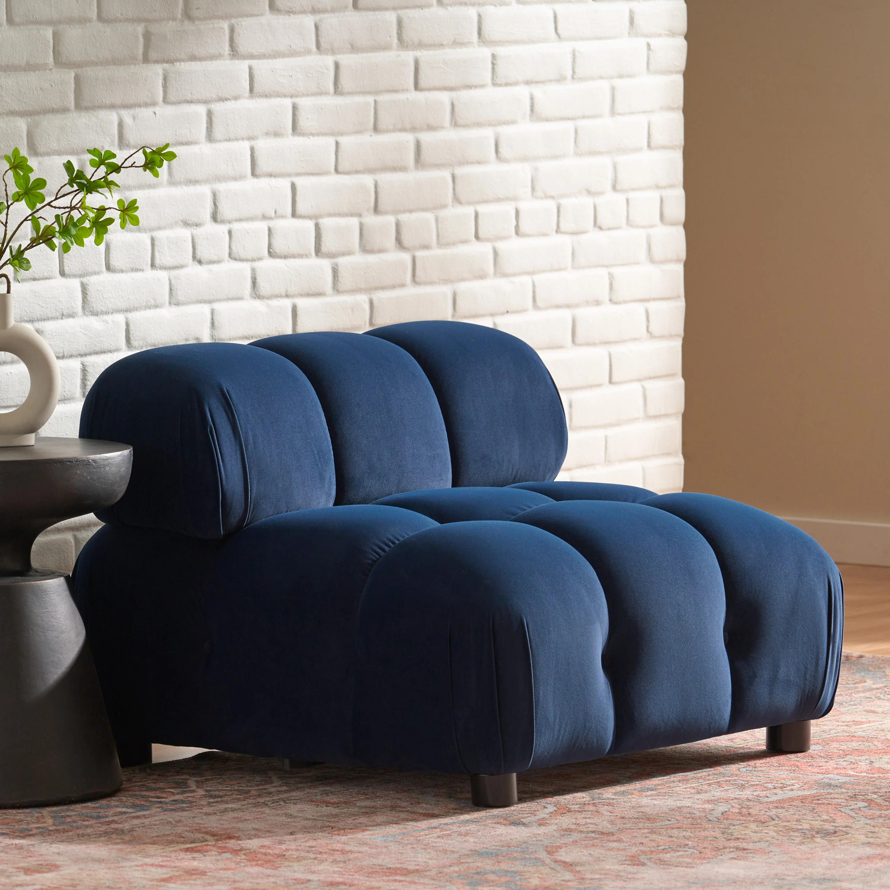 Kildare Velvet Tufted Club Chair - furnishings