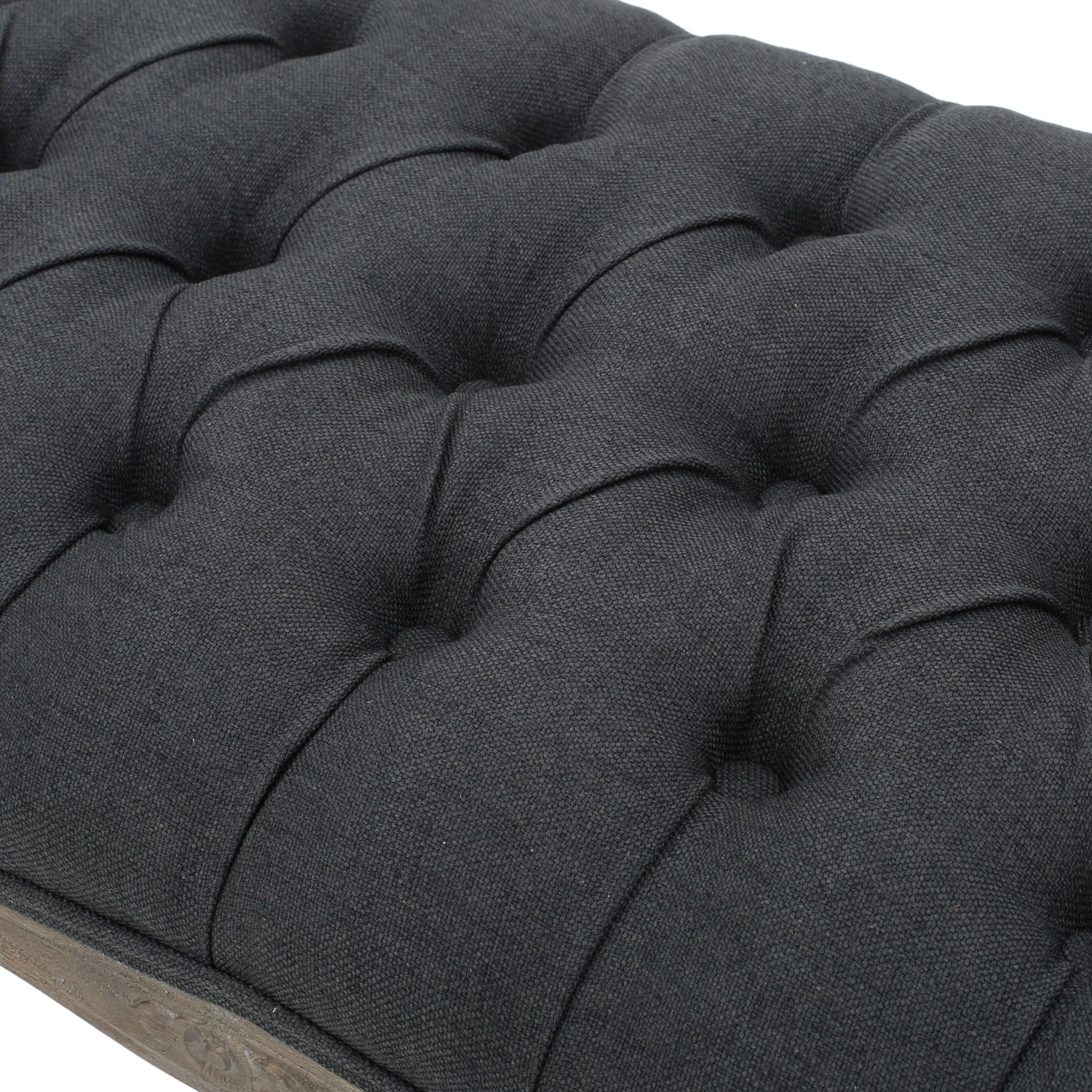 Tassette Traditional Button Tufted Fabric Bench - furnishings