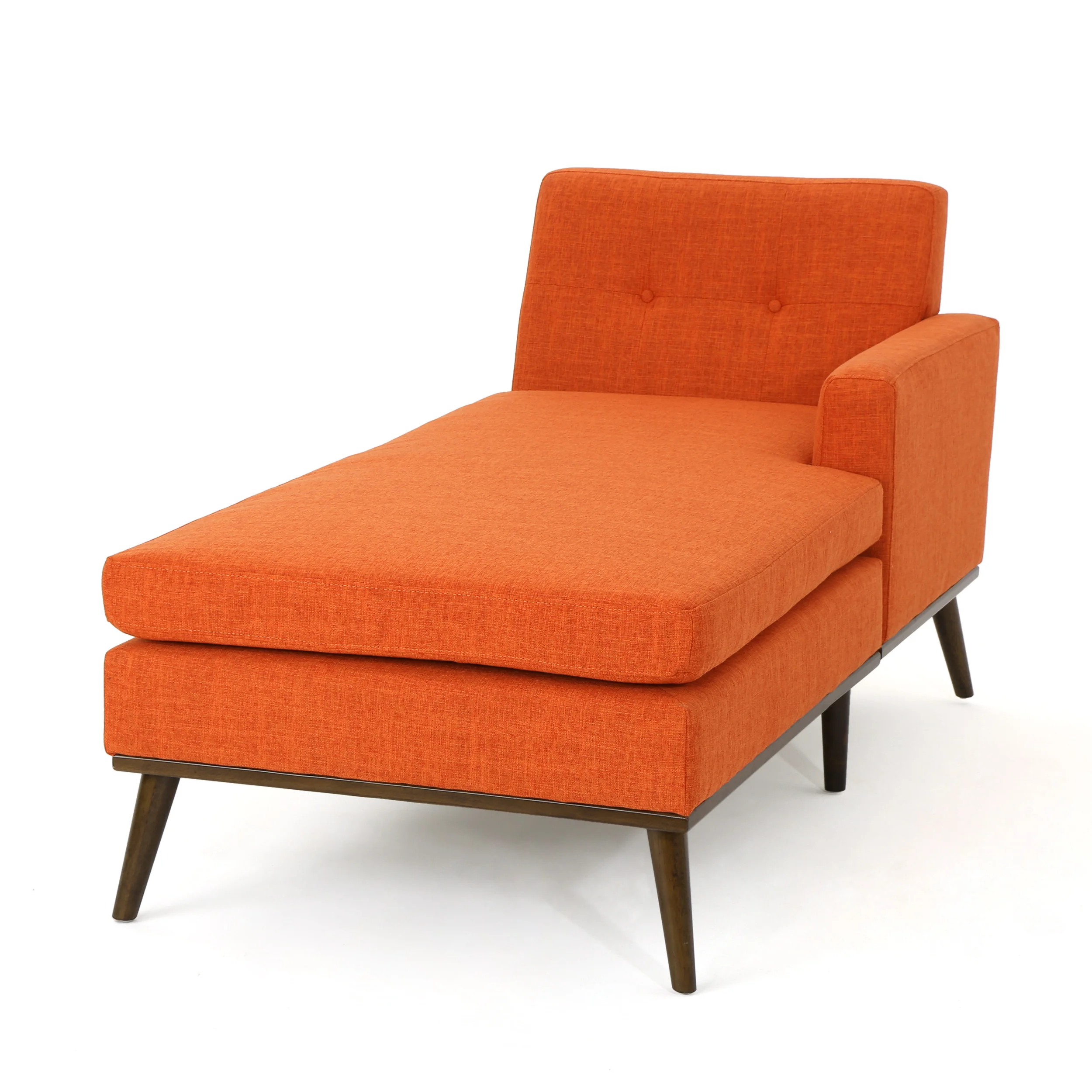 Sophia Mid-Century Modern Fabric Chaise Lounge - furnishings