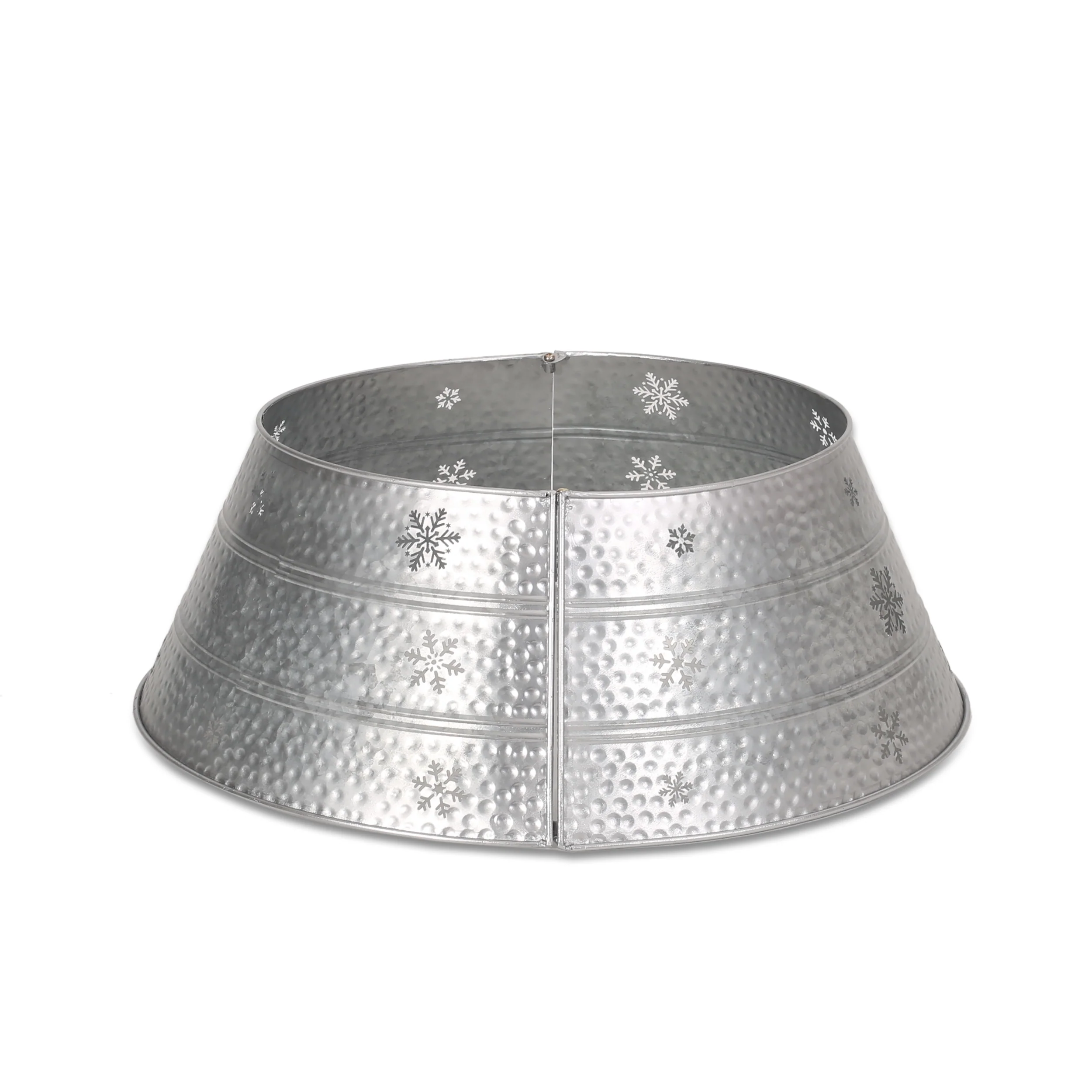 Clough Metal Christmas Tree Collar, Silver - furnishings