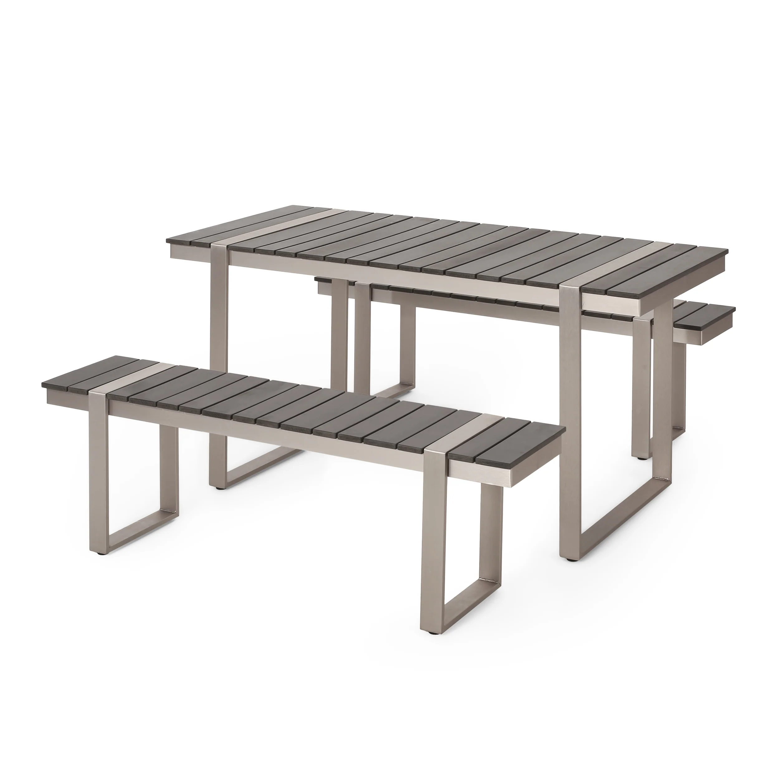 Mora Outdoor 3 Piece Aluminum Picnic Set - furnishings