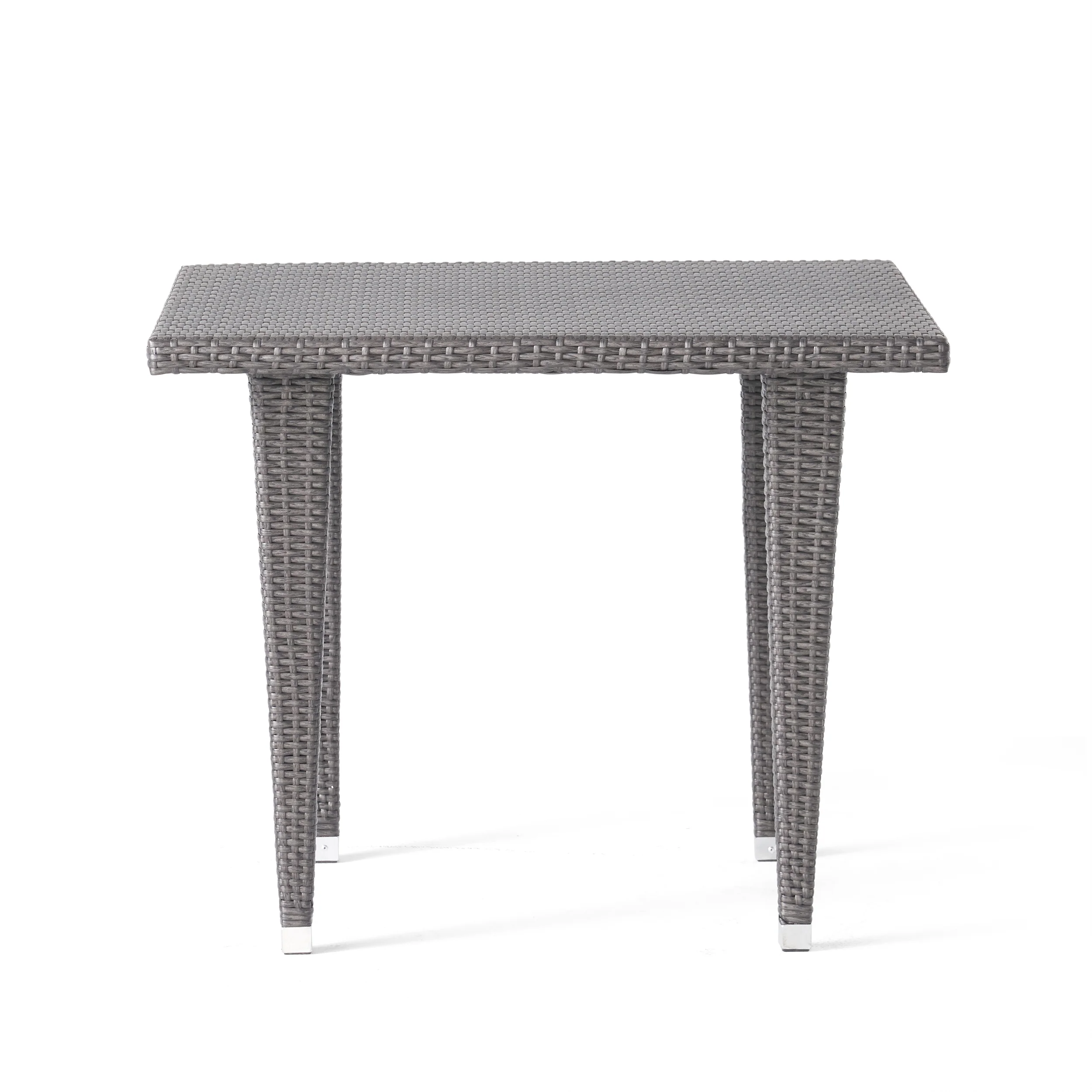 Hans Outdoor 5 Piece Wicker Dining Set, Grey - furnishings