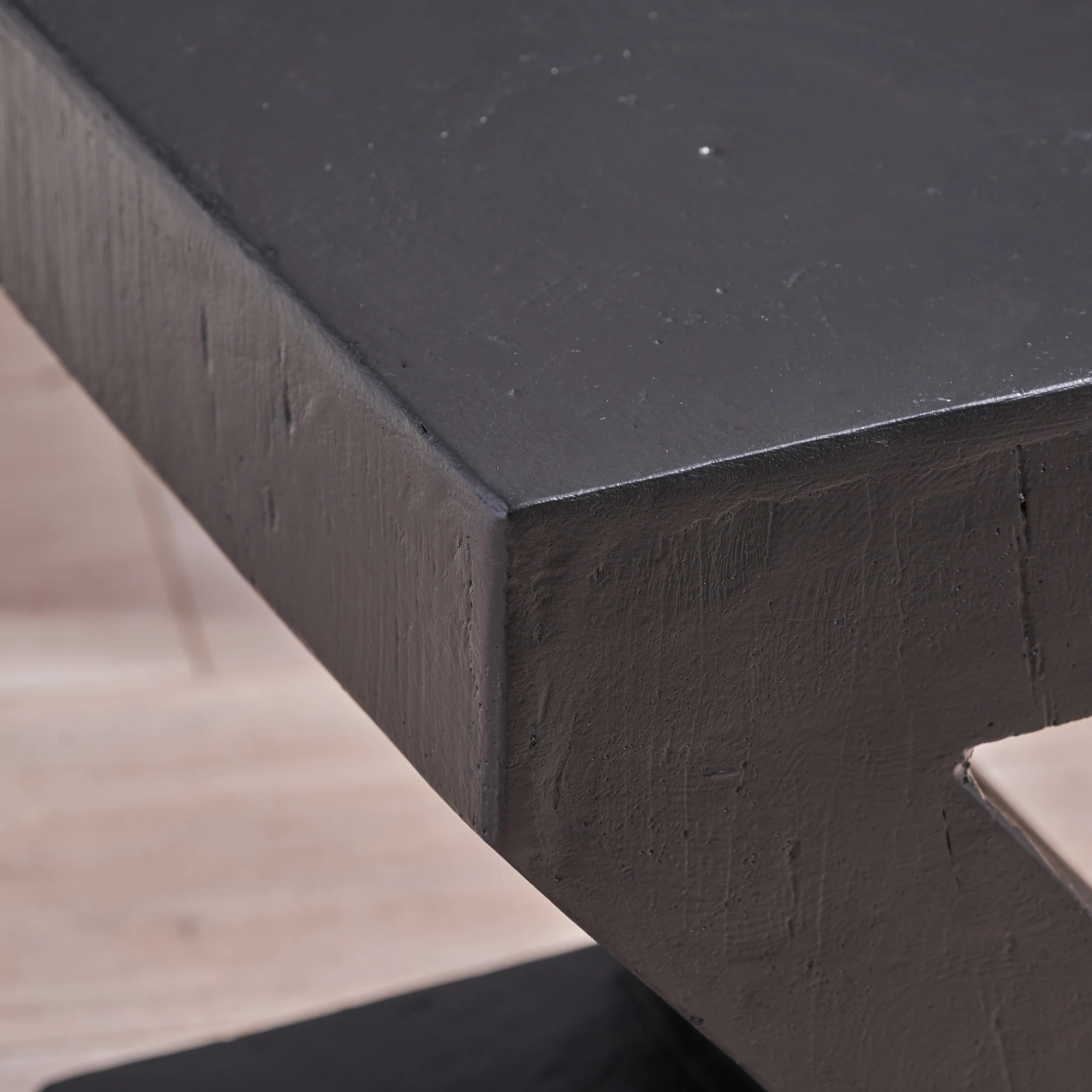 Ligia Modern Z-Shaped Lightweight Concrete Accent Side Table - furnishings