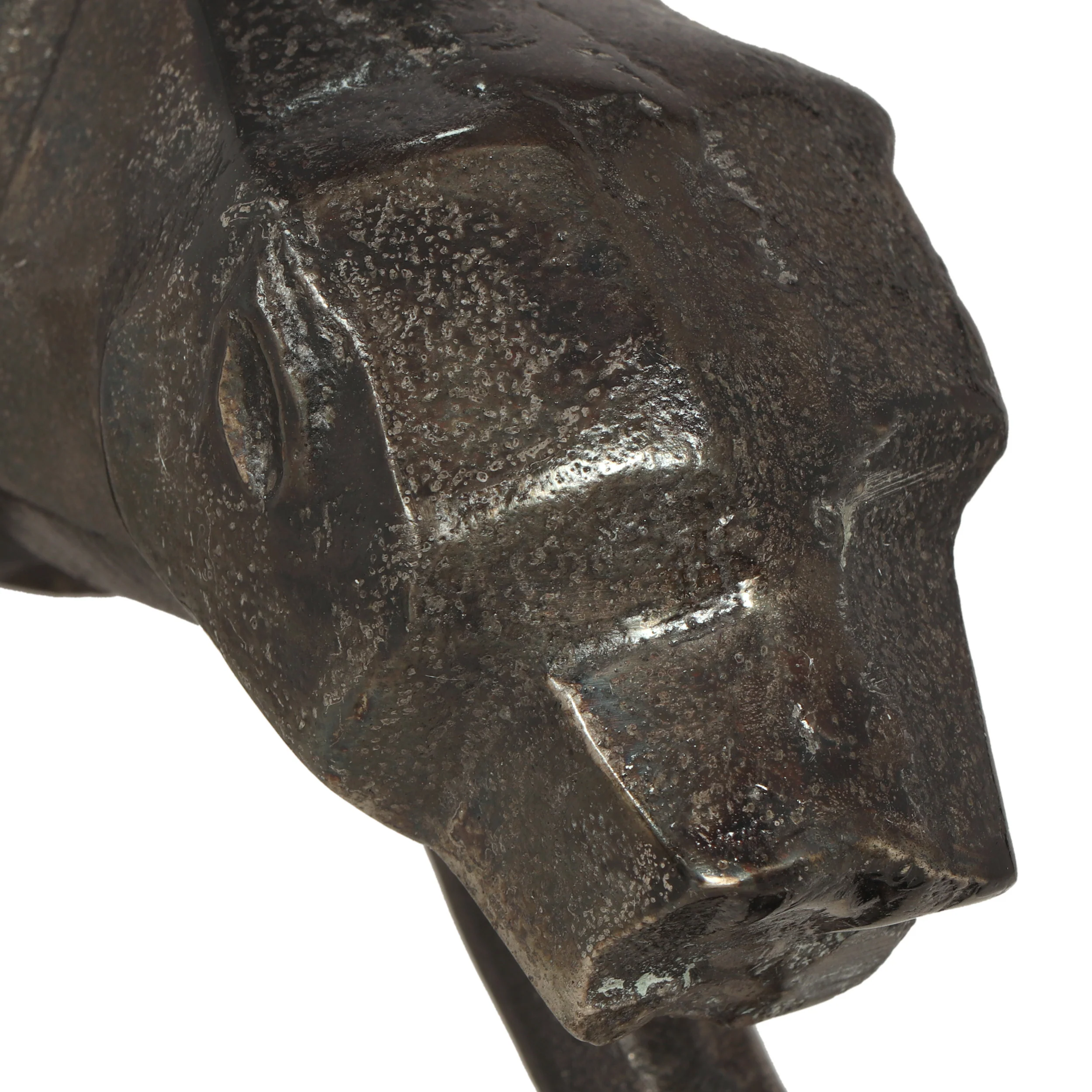 Hilldom Handcrafted Aluminum Leopard Figurine, Set of 2, Black Charcoal - furnishings