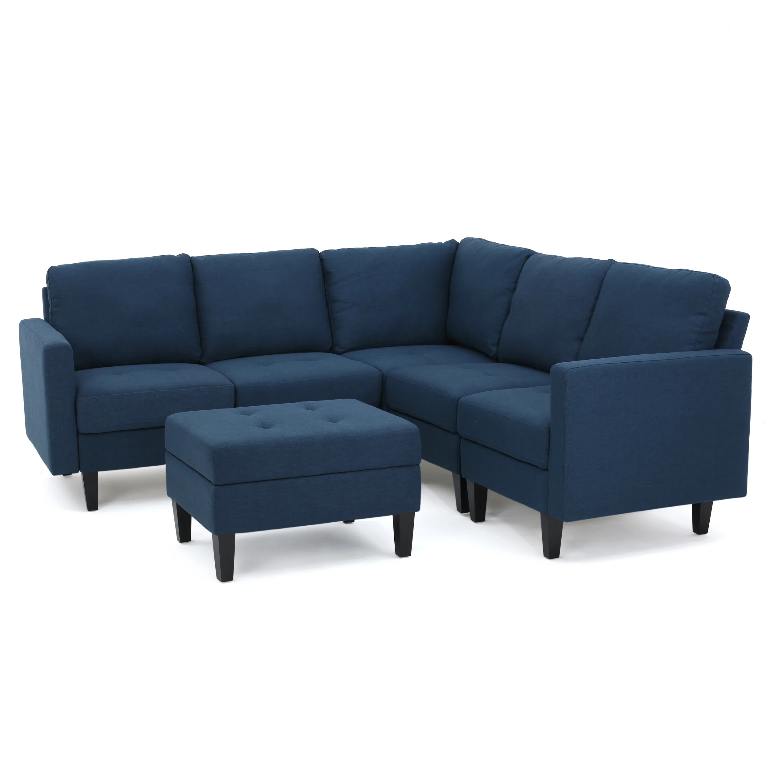 Bridger Fabric Sectional Couch with Ottoman - furnishings