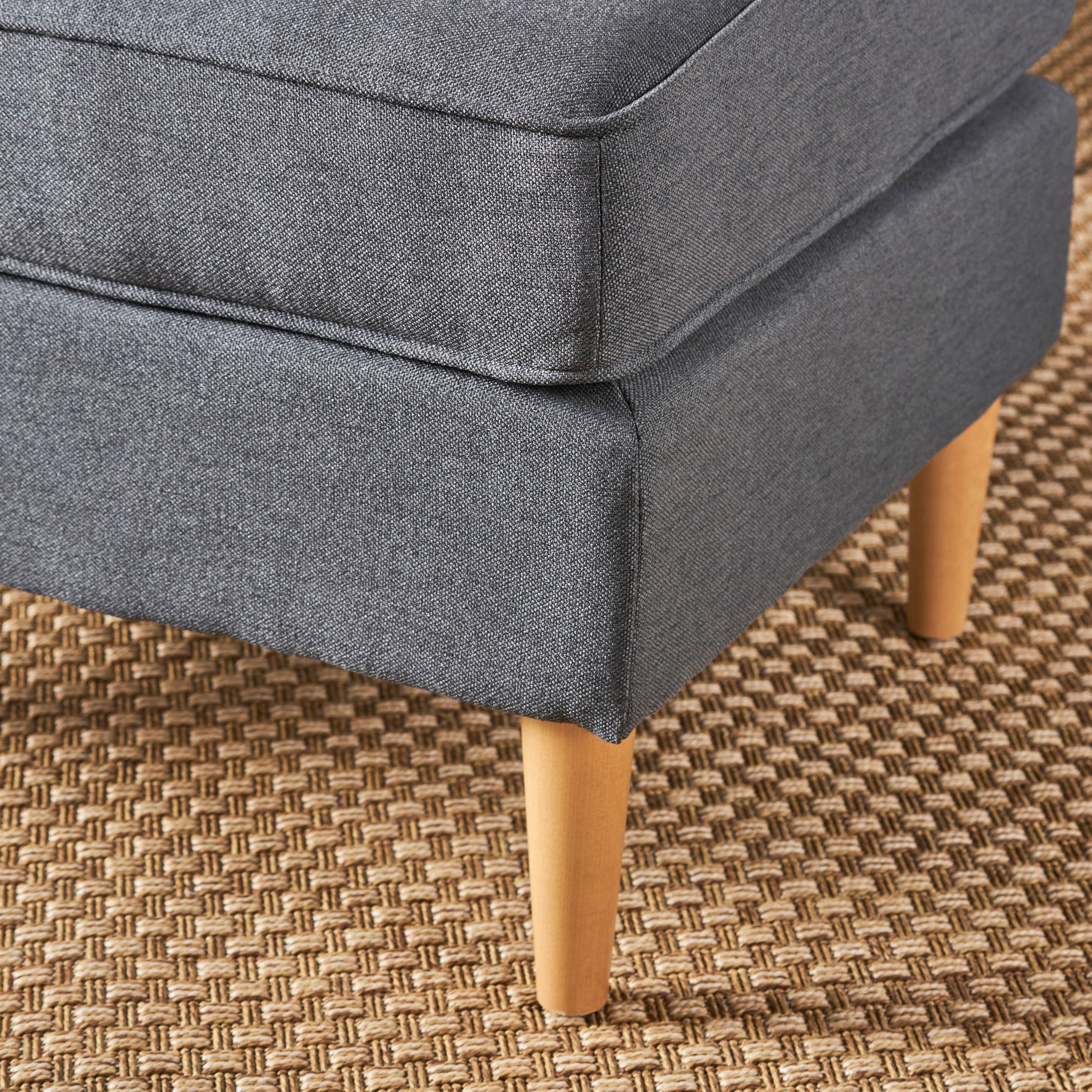 Milltown Mid Century Modern Fabric Ottoman - furnishings