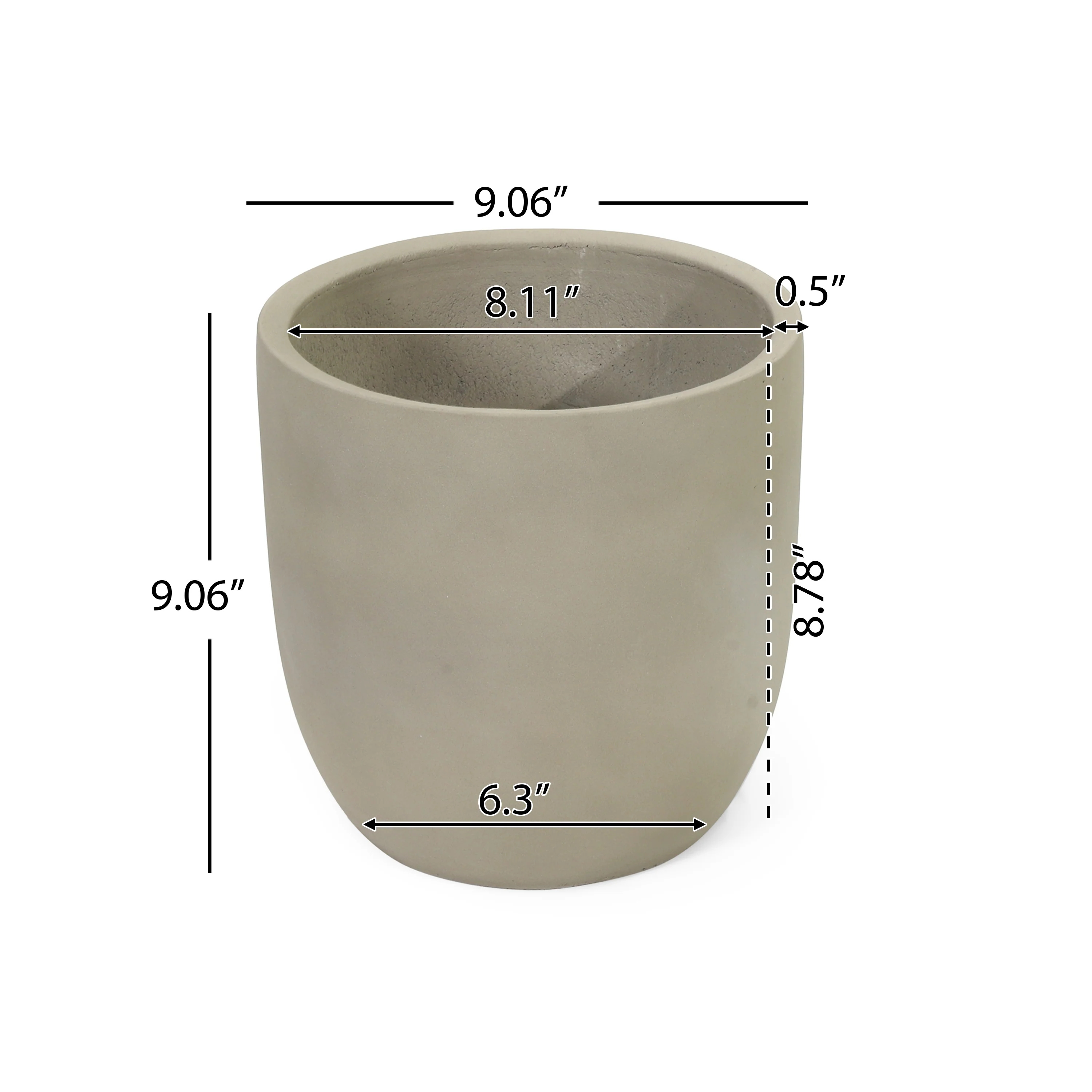 Rochelle Outdoor Lightweight Concrete Planter - furnishings