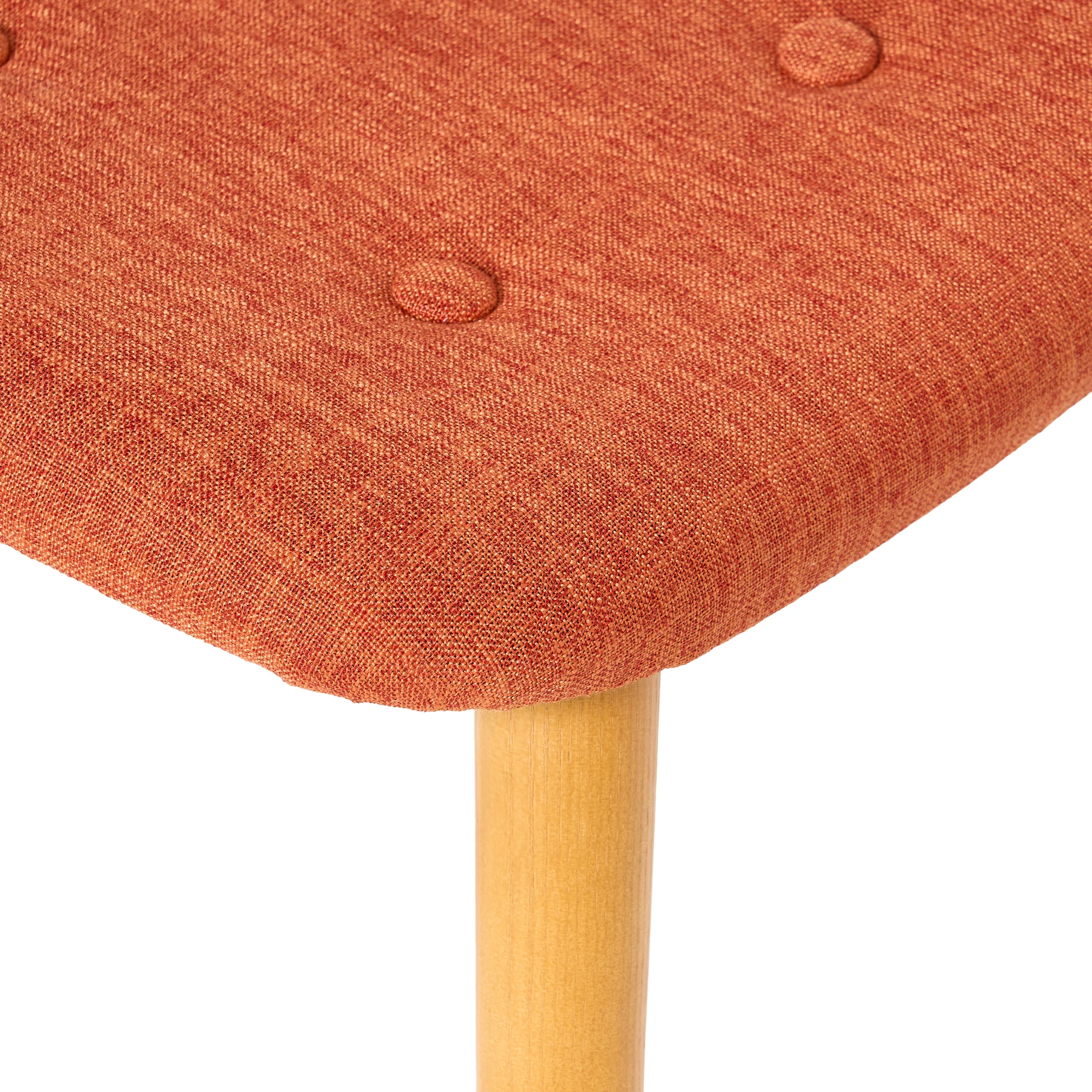 Acantha Mid-Century Modern Wingback Fabric Chair and Ottoman Set - furnishings