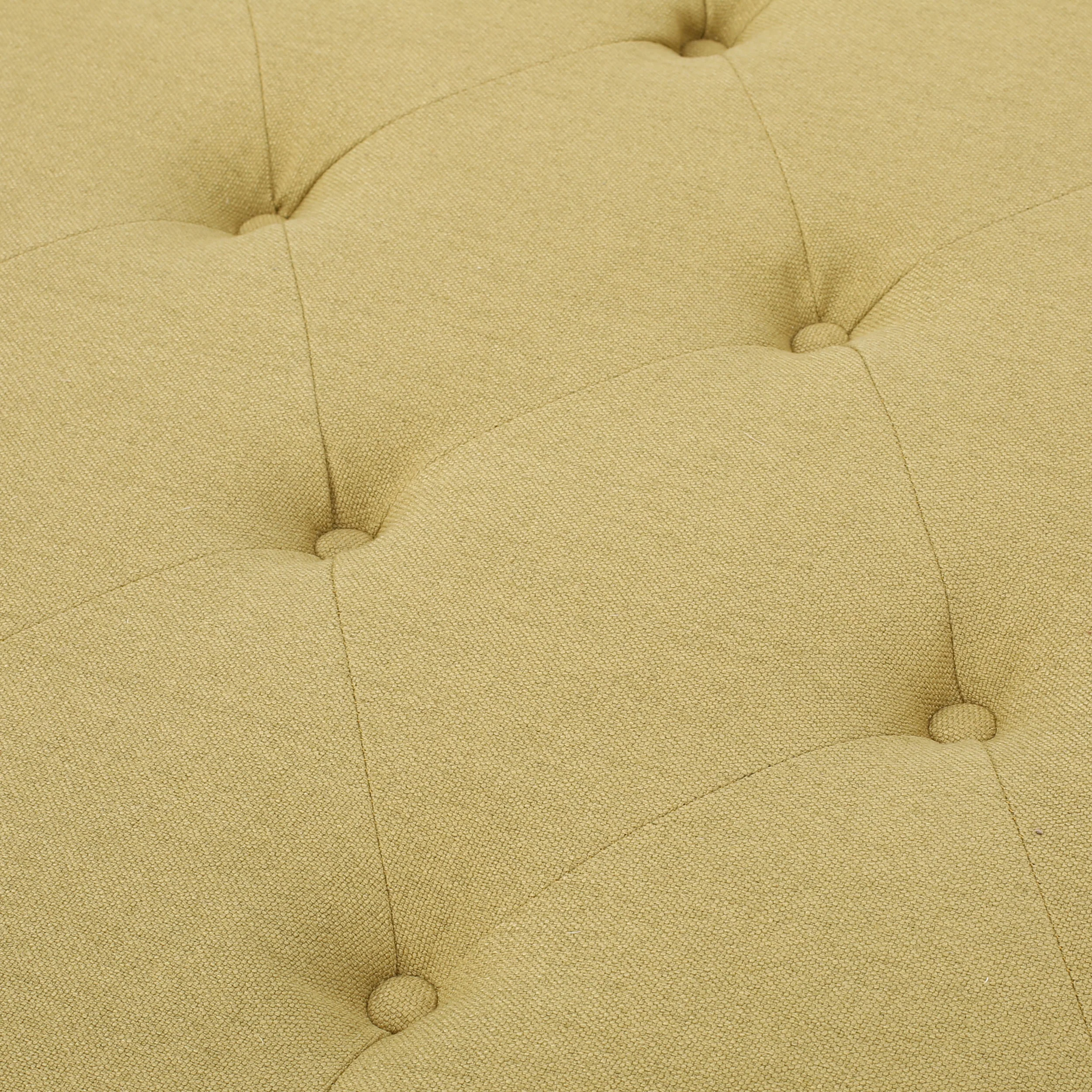 Parisian Tufted Fabric Square Ottoman Coffee Table - furnishings