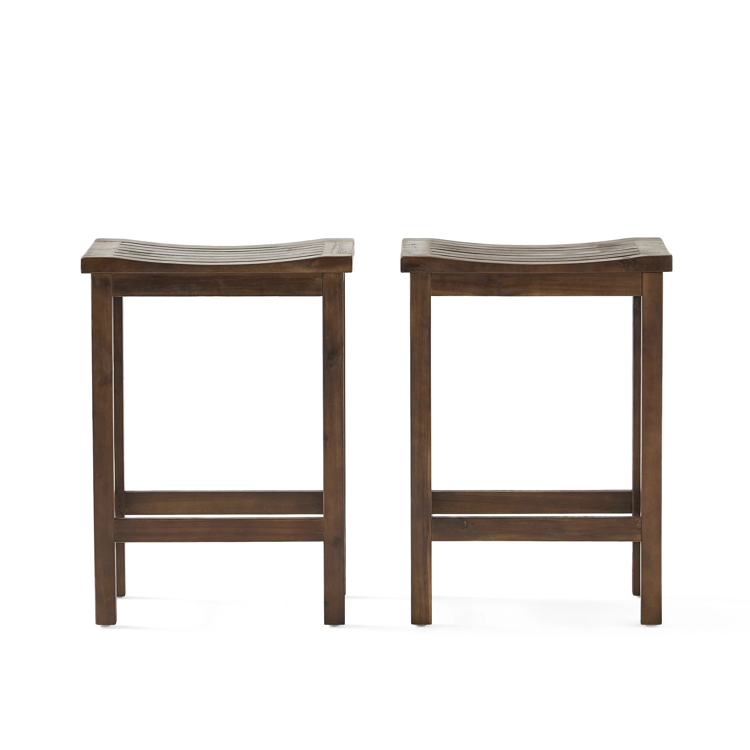 Lantana Brown Mahogany 24-Inch Counter Stools (Set of 2) - furnishings