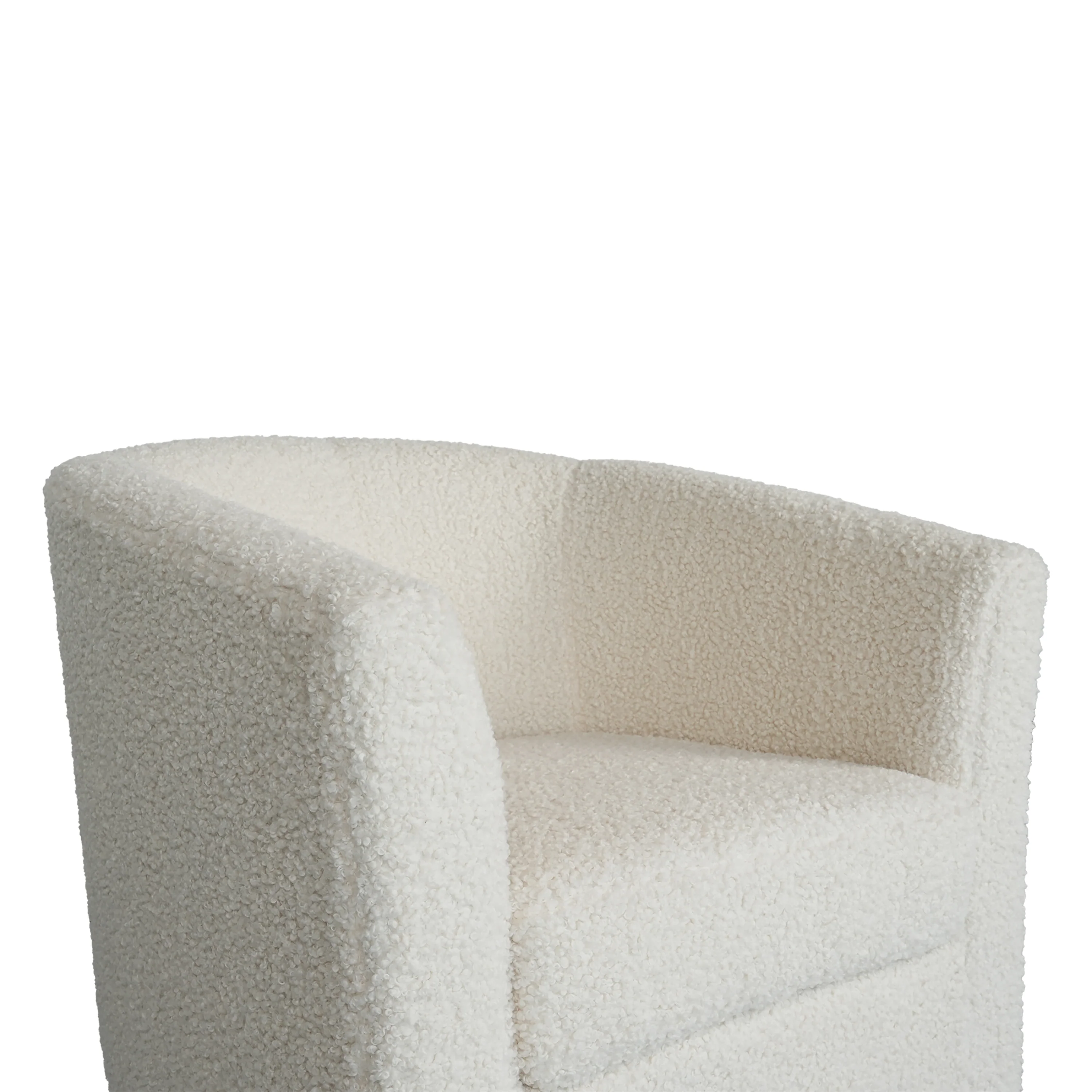 Daisy Boucle Swivel Club Chair, White - furnishings