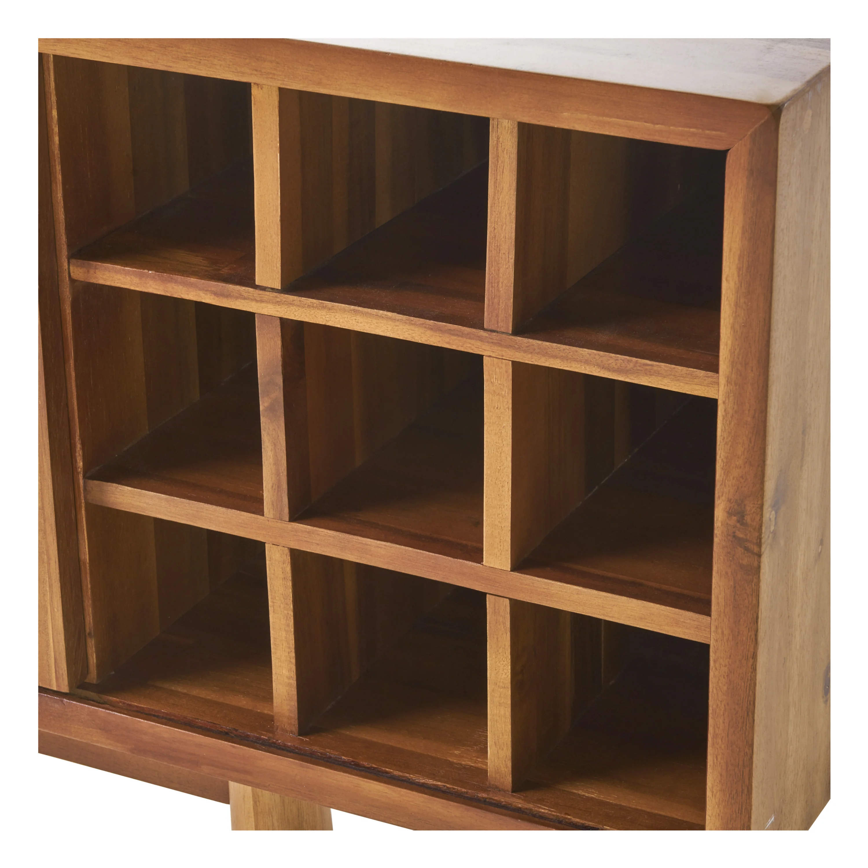 Edye Mid Century Modern Wine Rack Bar Cabinet - furnishings