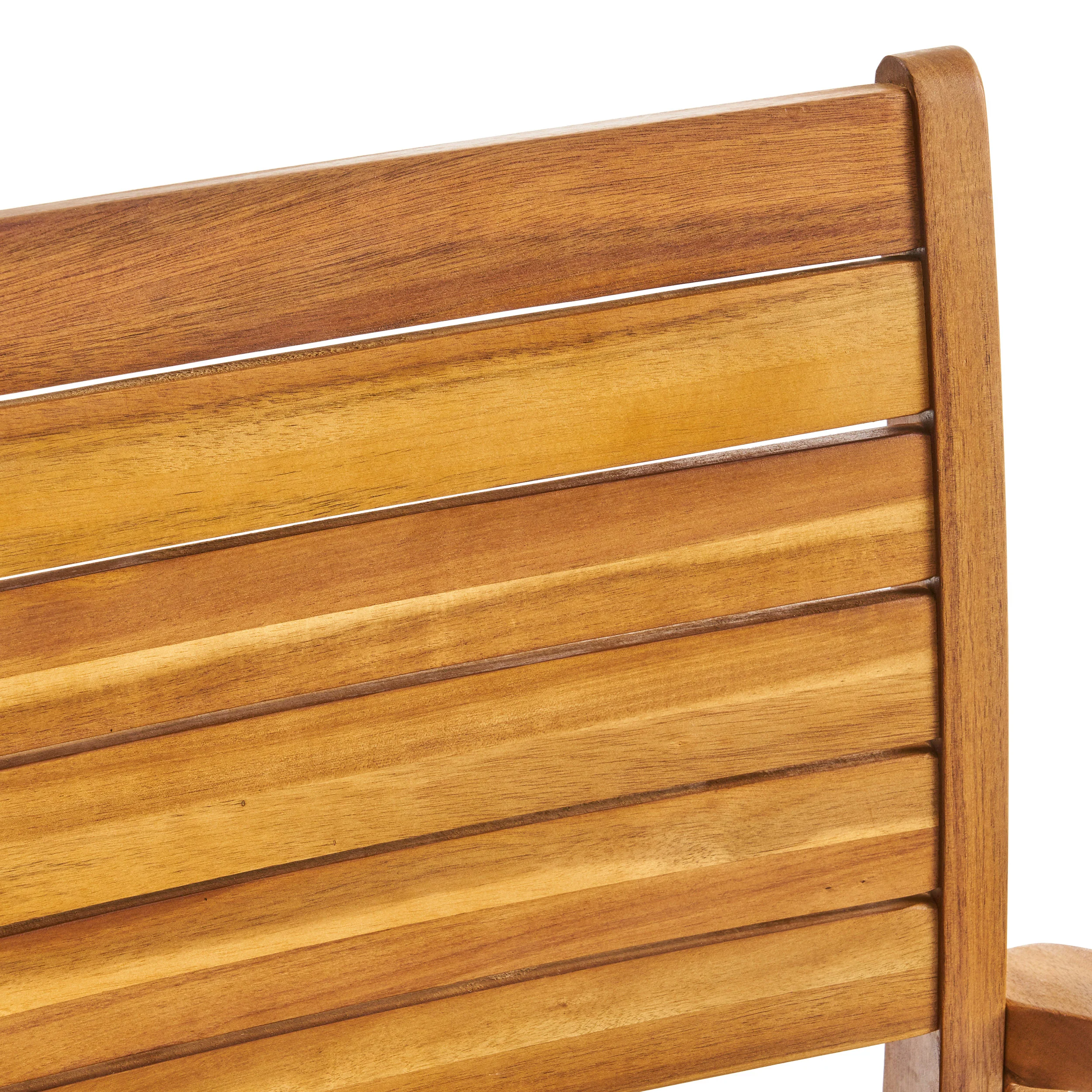 Bauer Outdoor 6-Seater Rectangular Acacia Wood Dining Set - furnishings