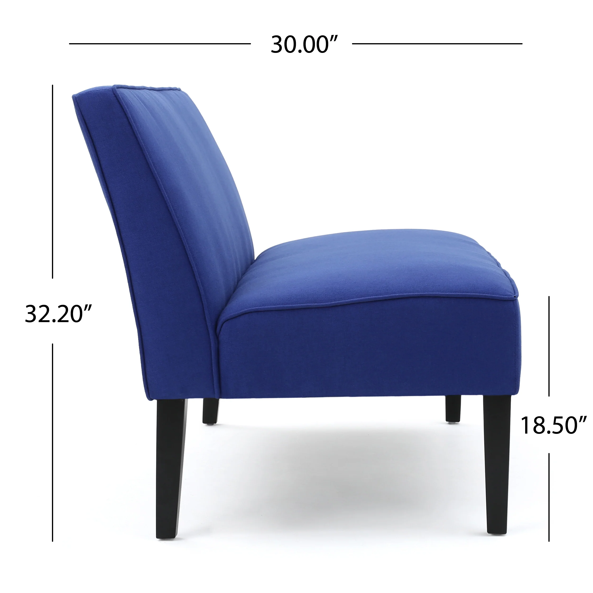 Charlotte Modern Simple Elegant Fabric Settee - furnishings