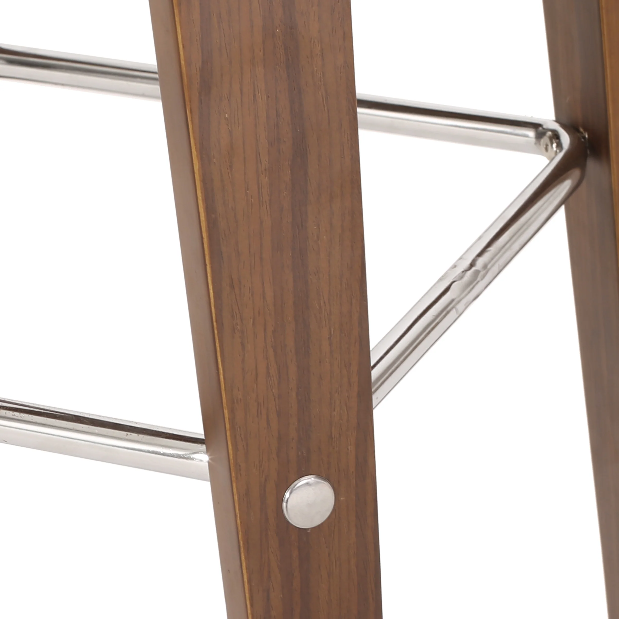 Mendon Mid Century Modern Channel Stitch Bentwood Swivel Barstools, Set of 2 - furnishings
