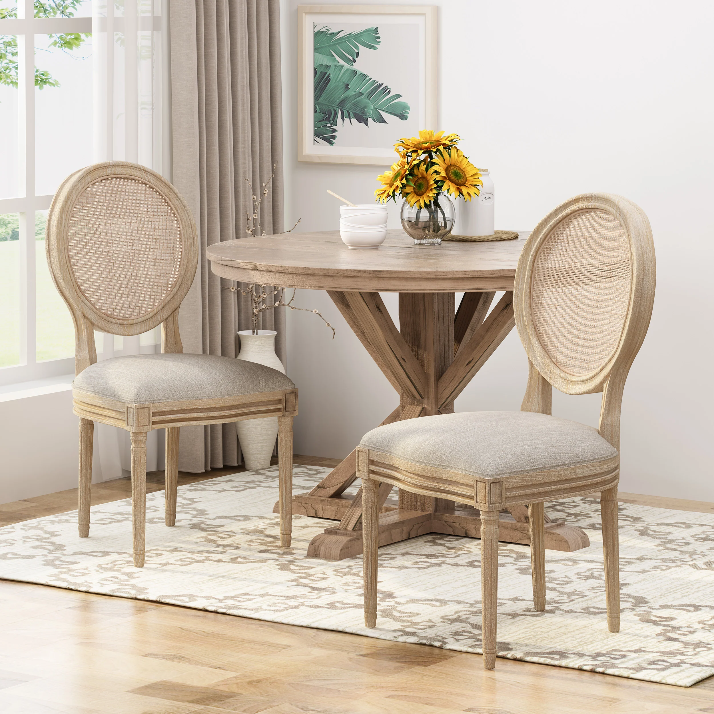 Camilo Oval Cane Back French Style Dining Chair (Set of 2) - furnishings