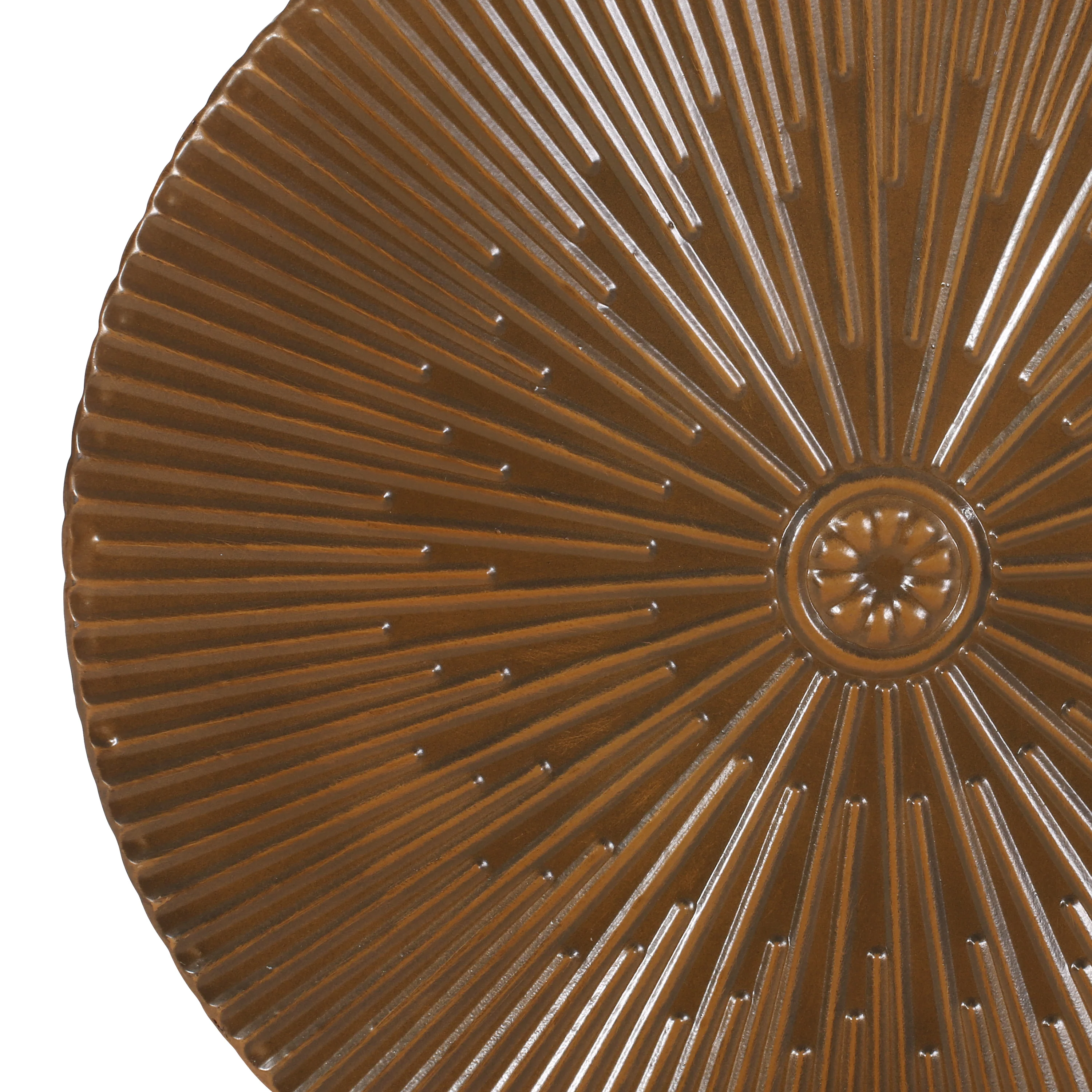 Pamsha Modern Iron Sunburst Side Table - furnishings