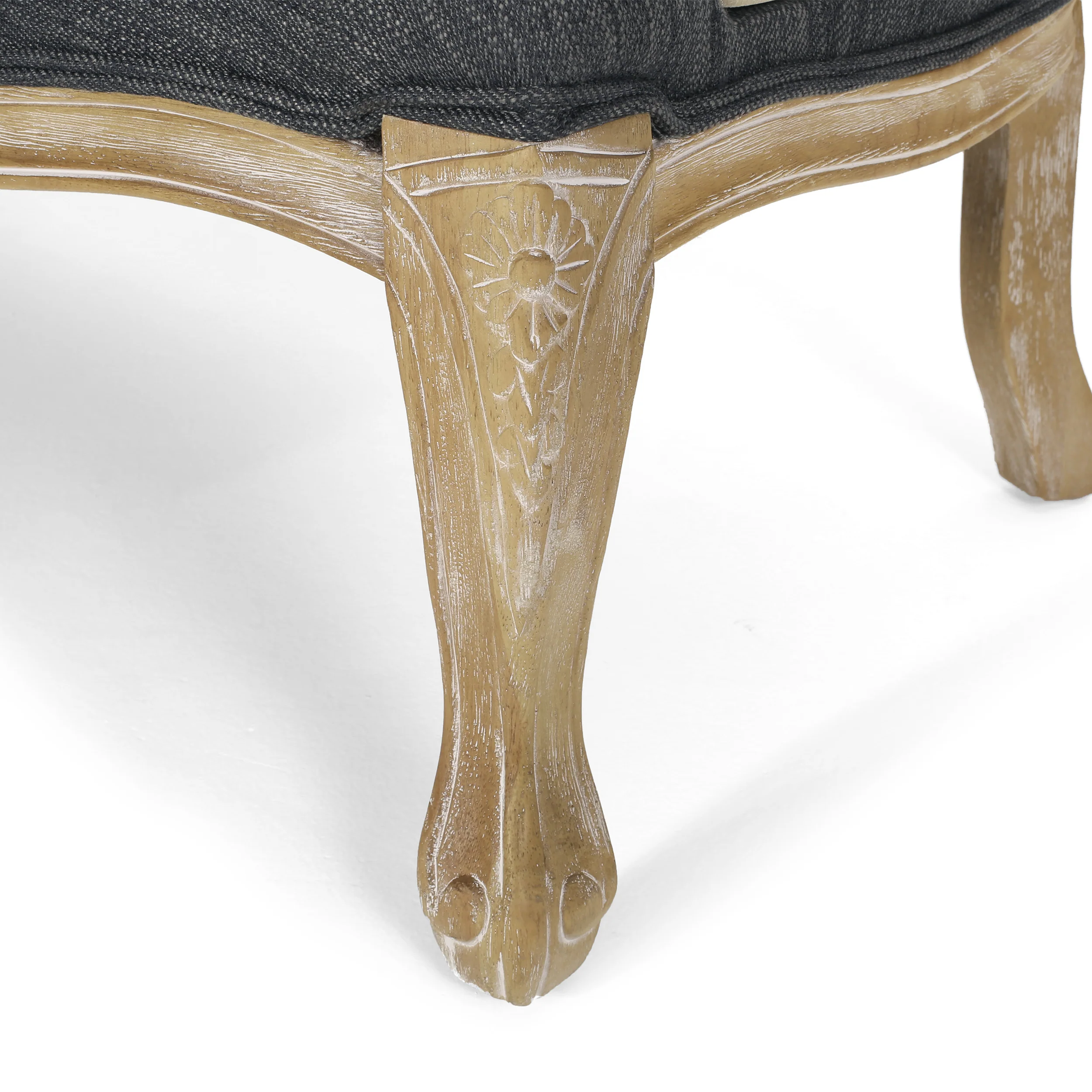 Wistar French Country Wood and Cane Loveseat - furnishings
