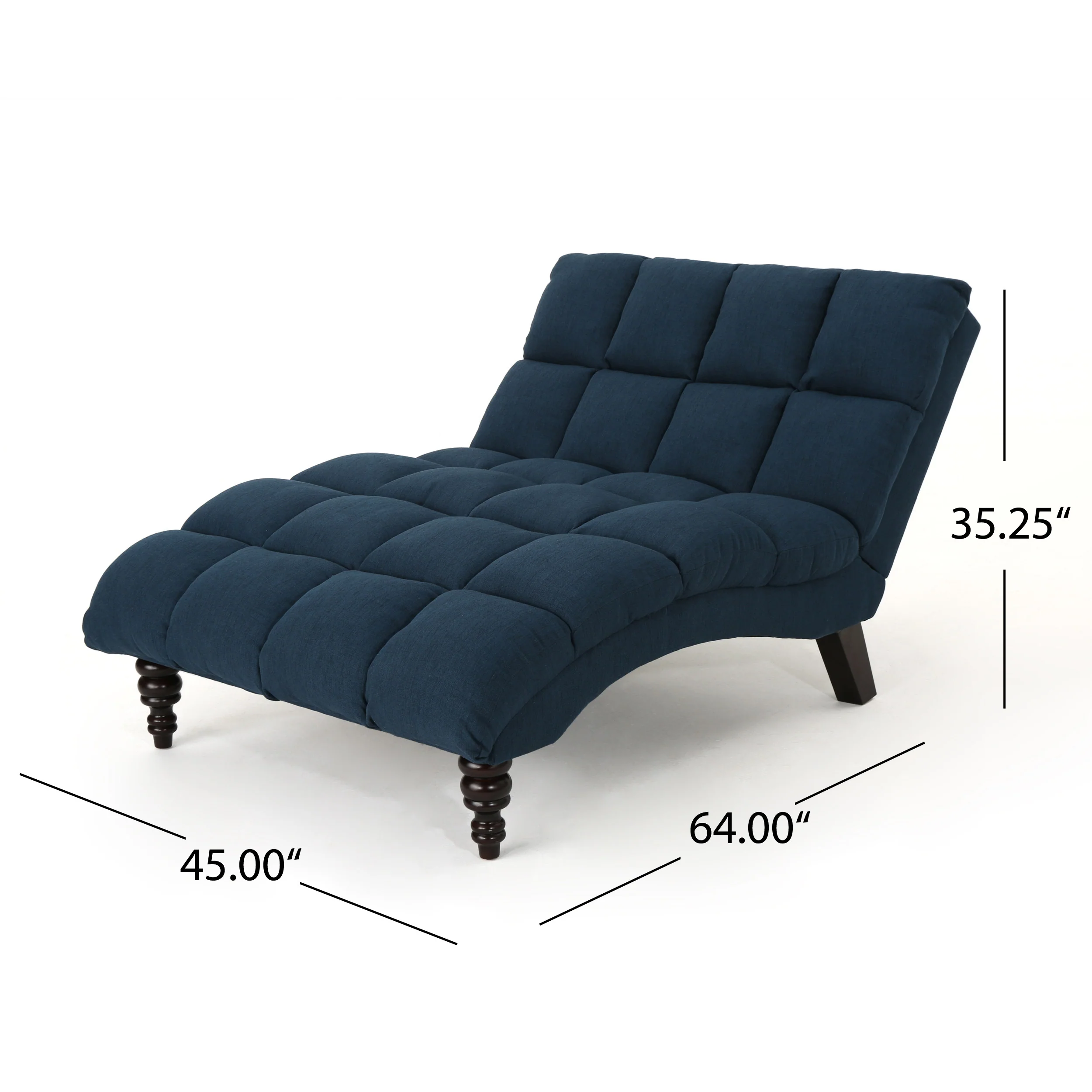 Olympia Modern Tufted Fabric Double Chaise Lounge - furnishings