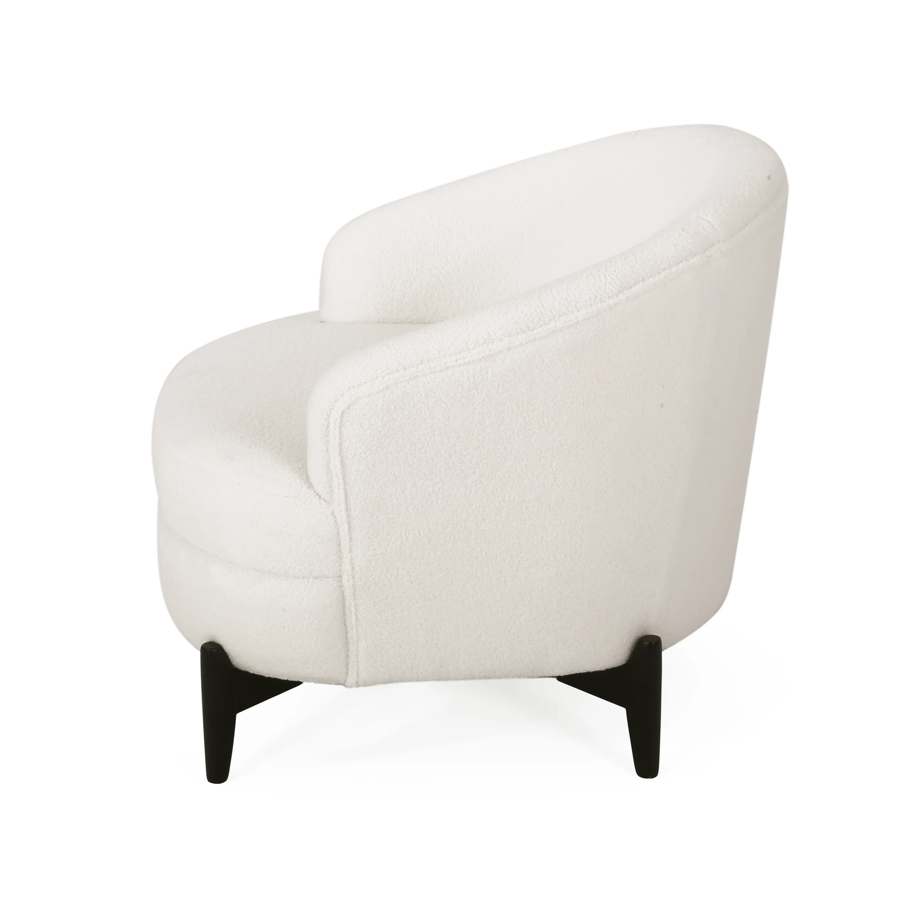 Anaura Contemporary Boucle Upholstered Club Chair - furnishings