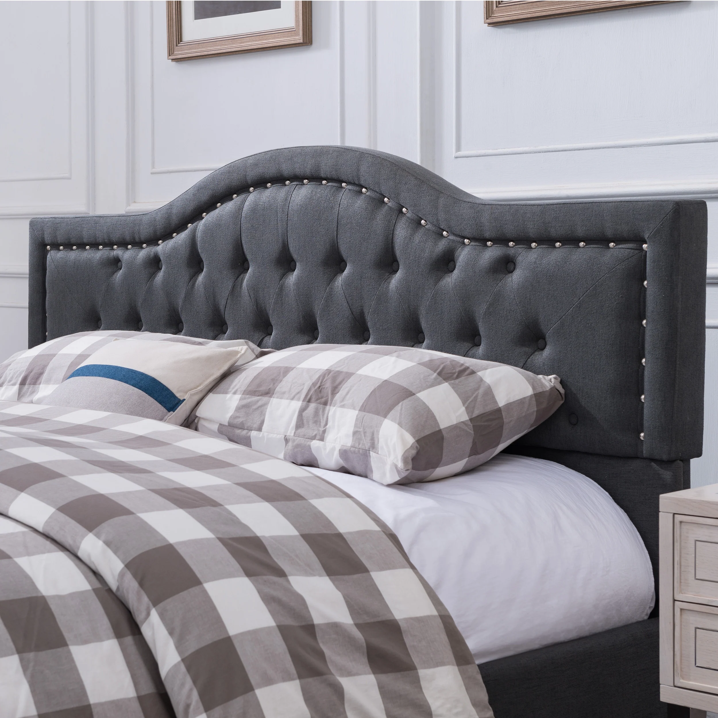 Mason Fully-Upholstered Traditional Bed Frame - furnishings