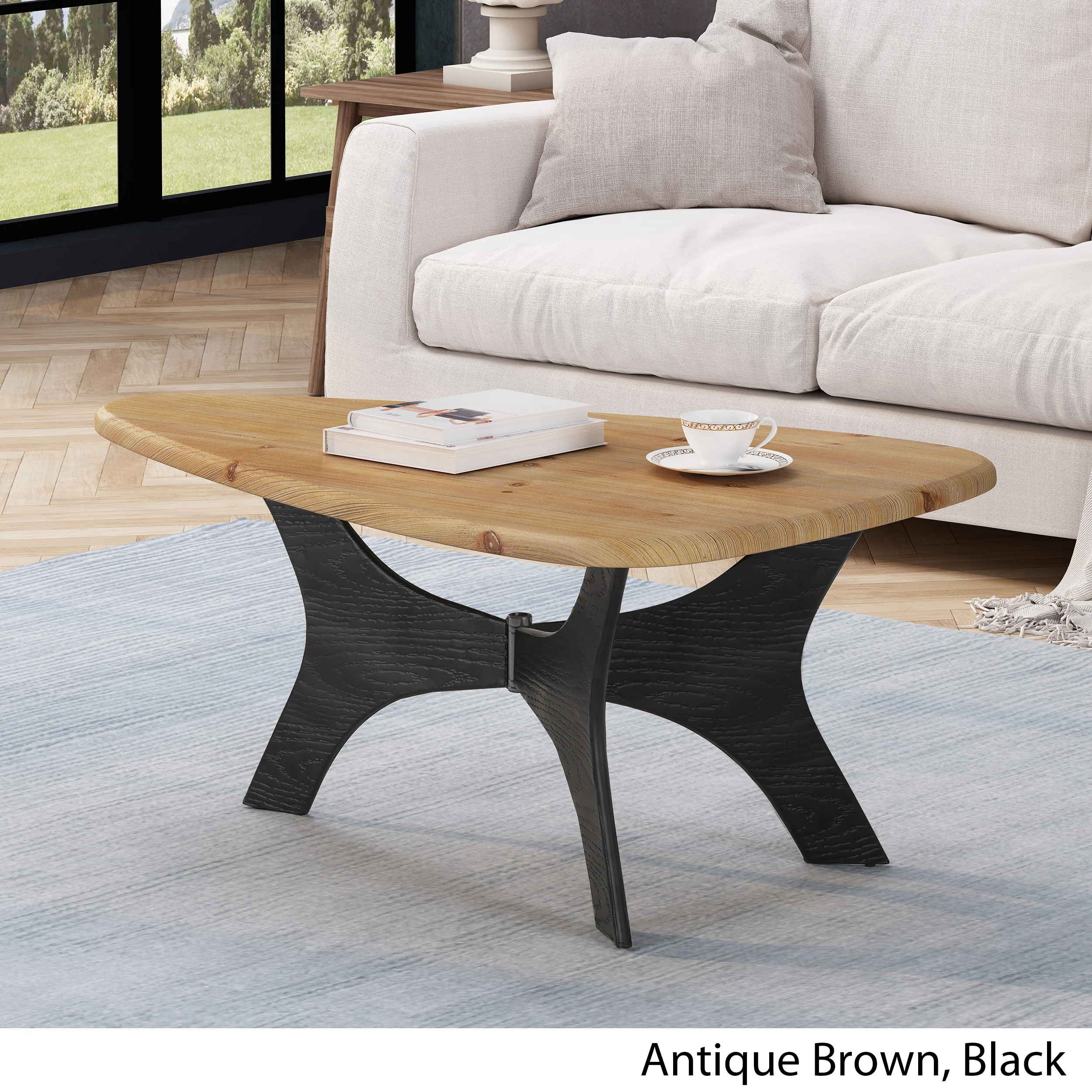 Zaylen Modern Industrial Guitar Pick Coffee Table - furnishings