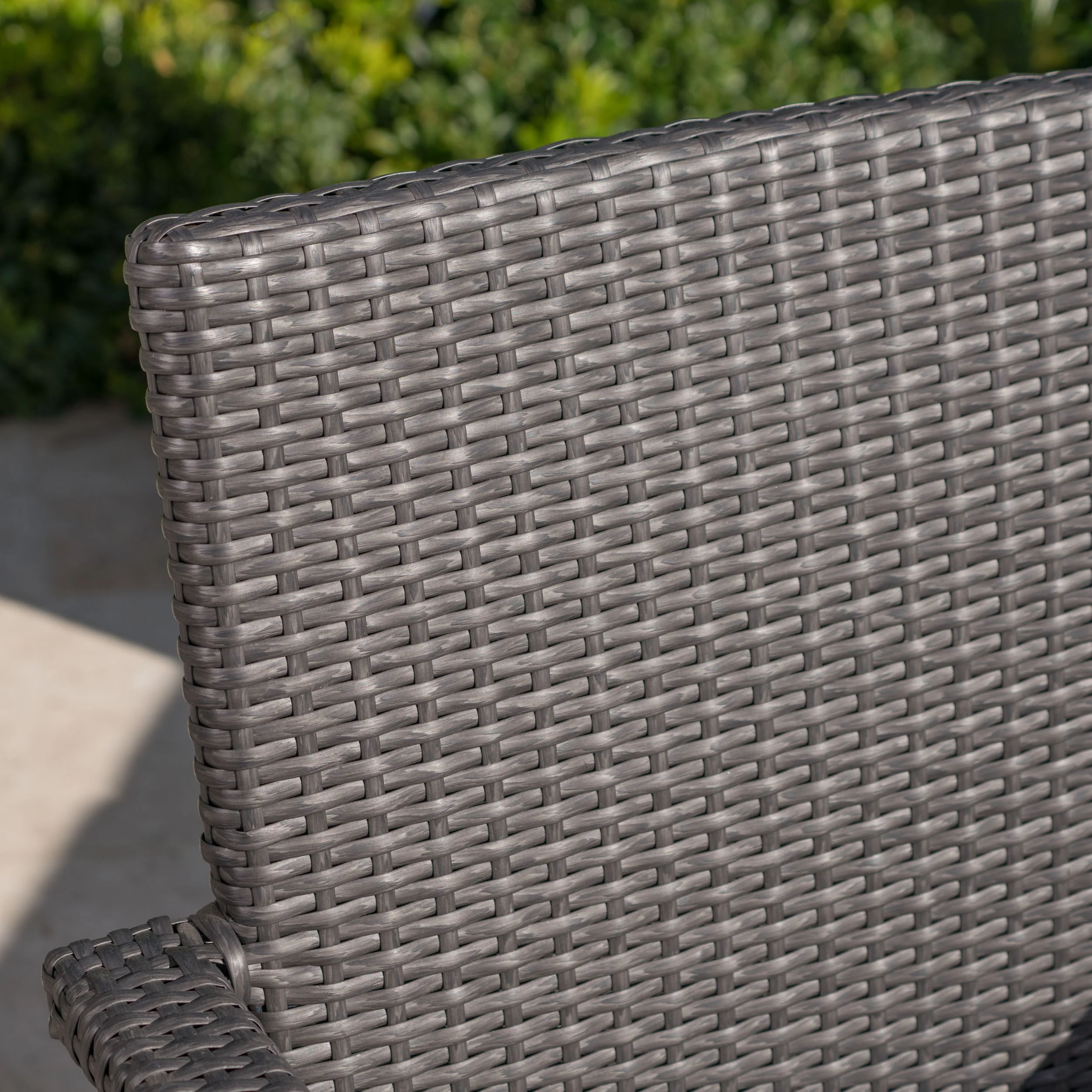 Aden Outdoor 9 Piece Wicker Dining Set with Water Resistant Cushions - furnishings