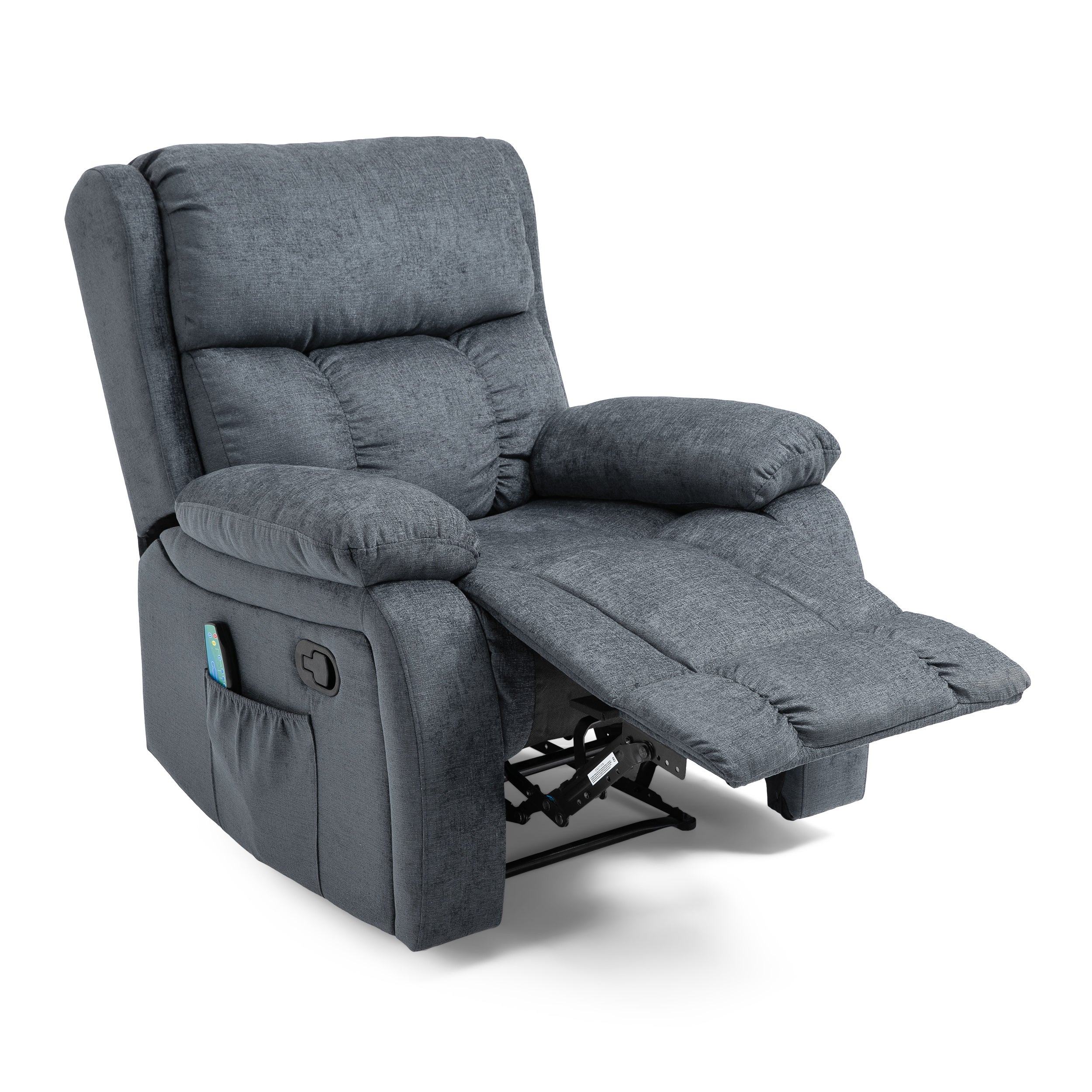 Lexie Contemporary Pillow Tufted Massage Recliner - furnishings