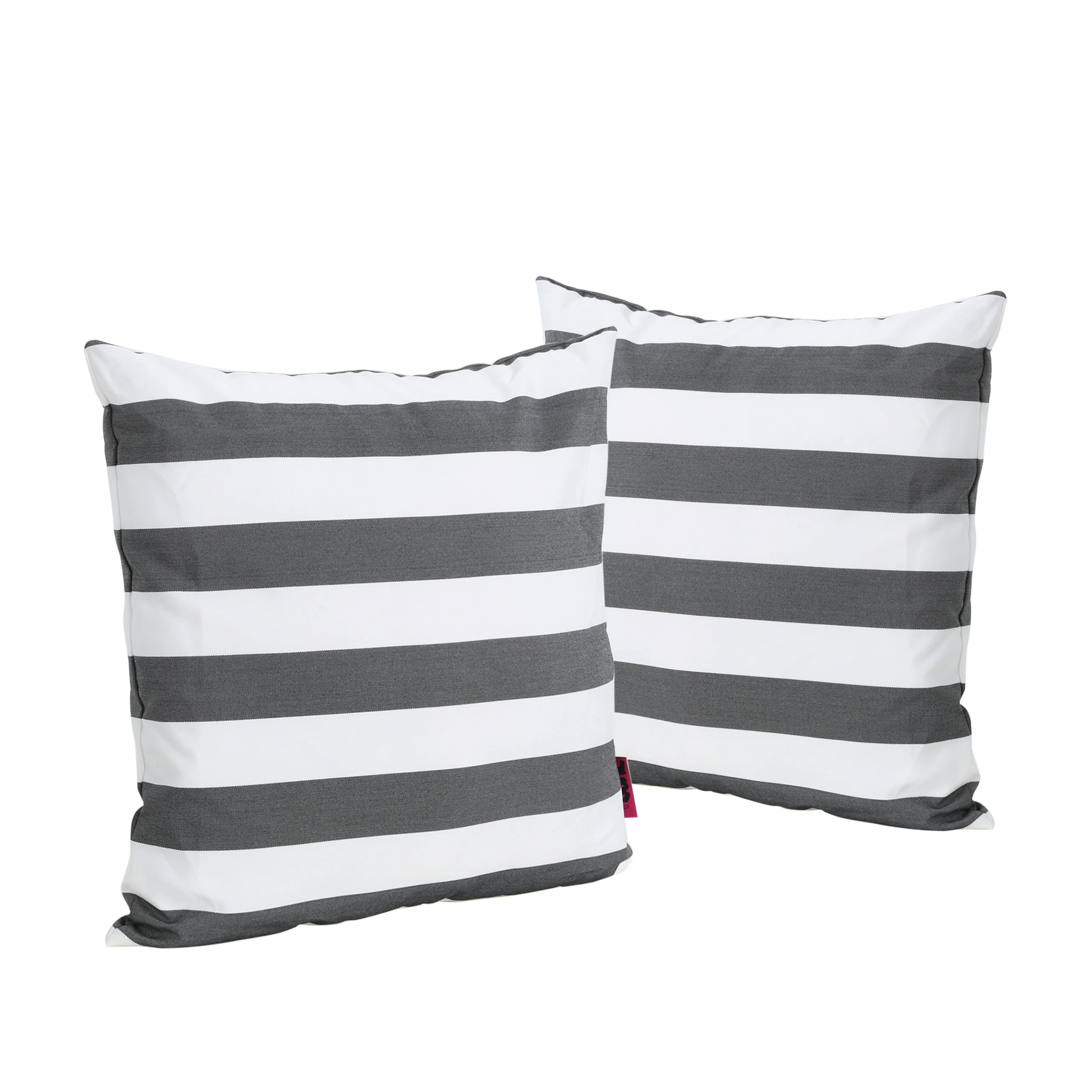 La Mesa Indoor Striped Water Resistant Square Throw Pillow - furnishings