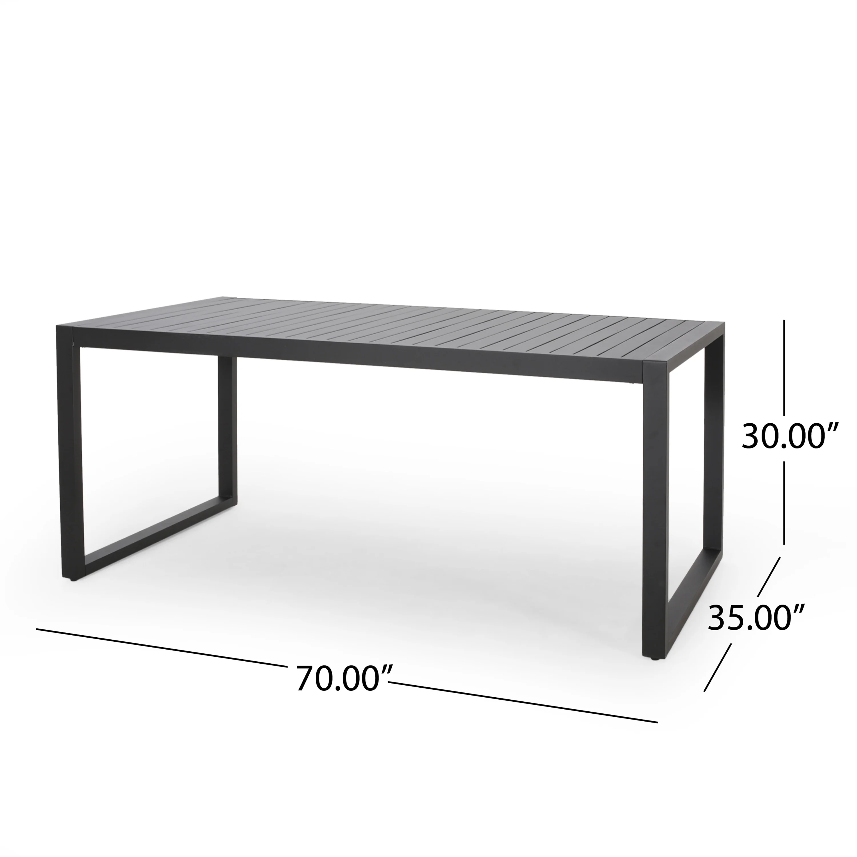 Nealie Outdoor 6 Seater Aluminum Dining Set - furnishings