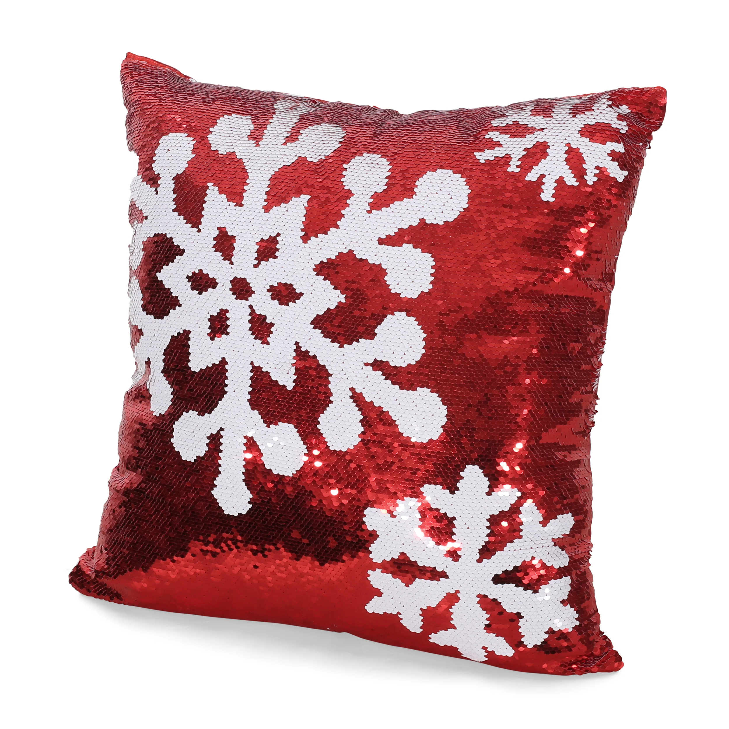 Sherard Glam Sequin Christmas Throw Pillow Cover - furnishings