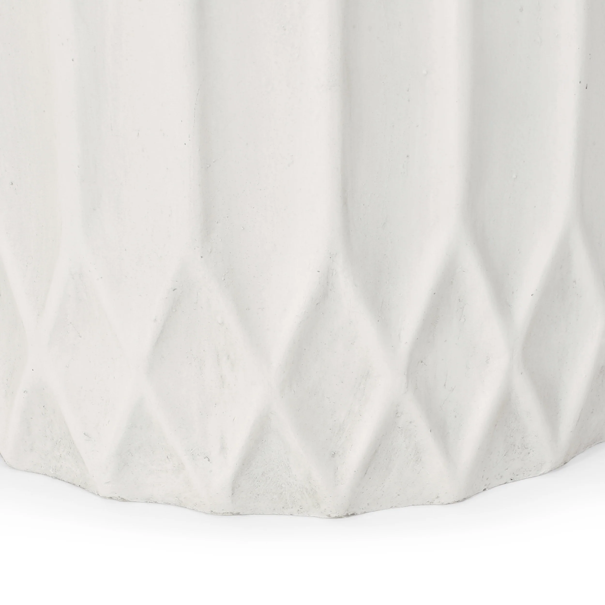 Morelos Outdoor Medium and Large Cast Stone Planter Set, Antique White - furnishings