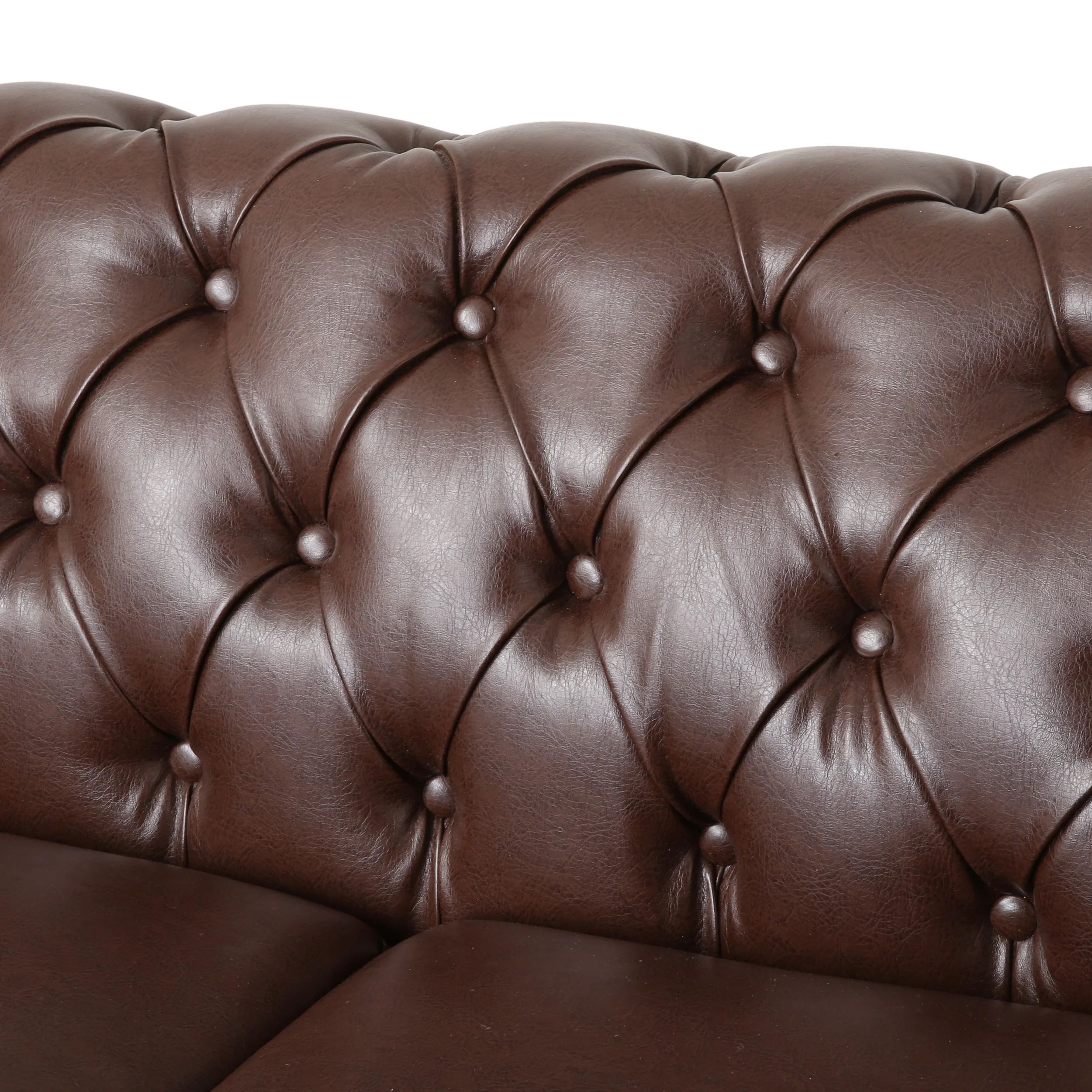 Kinzie Chesterfield Tufted 3 Seater Sofa with Nailhead Trim - furnishings