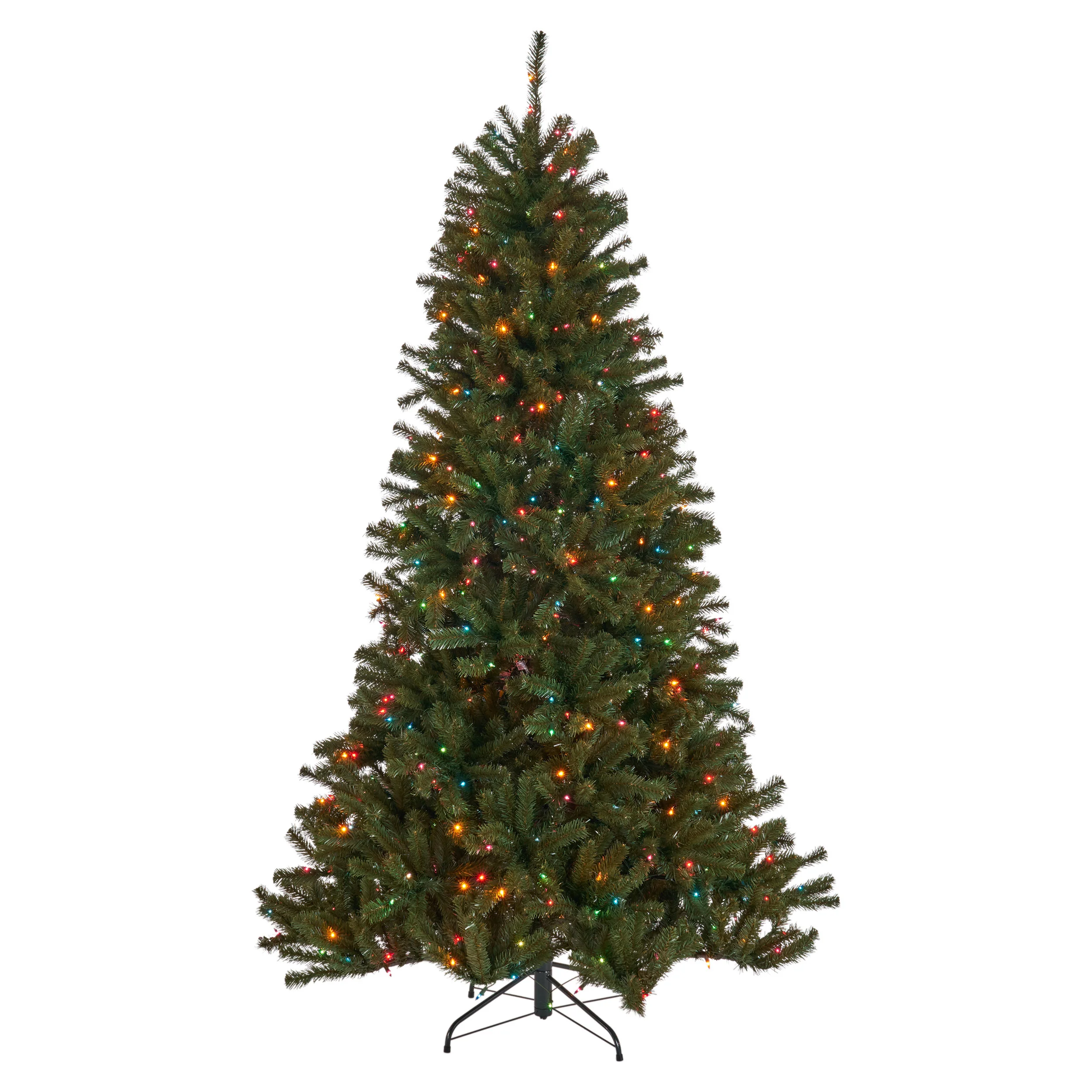 7-foot Noble Fir Hinged Artificial Christmas Tree - furnishings
