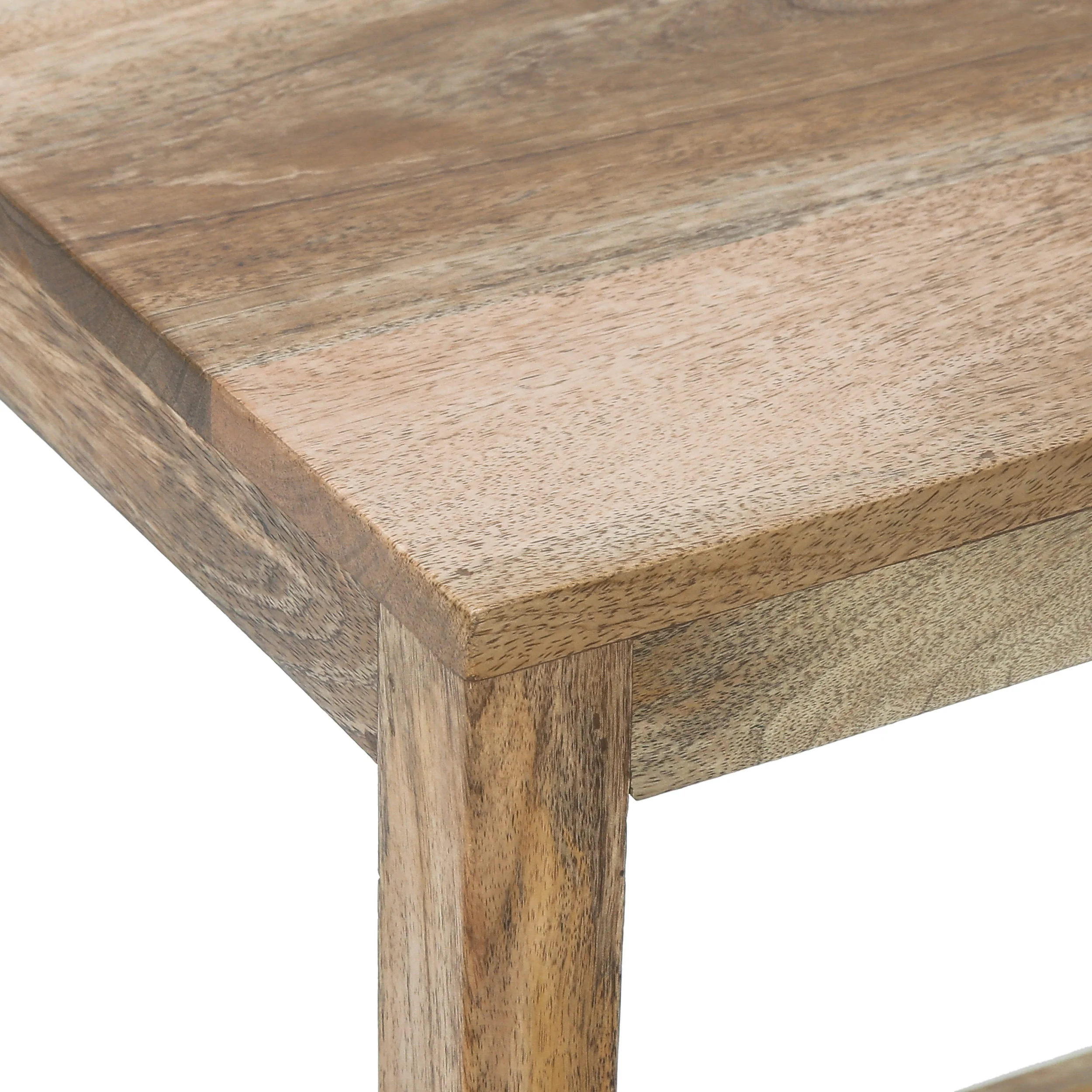 Farnum Rustic Handcrafted Mango Wood Nested Side Tables (Set of 3), Natural - furnishings