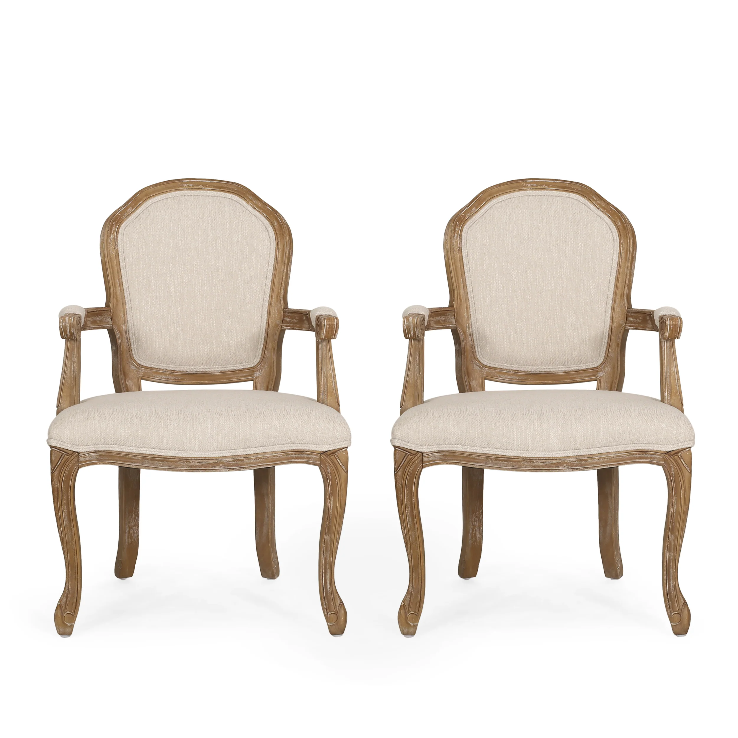 Fairgreens Traditional Upholstered Dining Chairs, Set of 2 - furnishings
