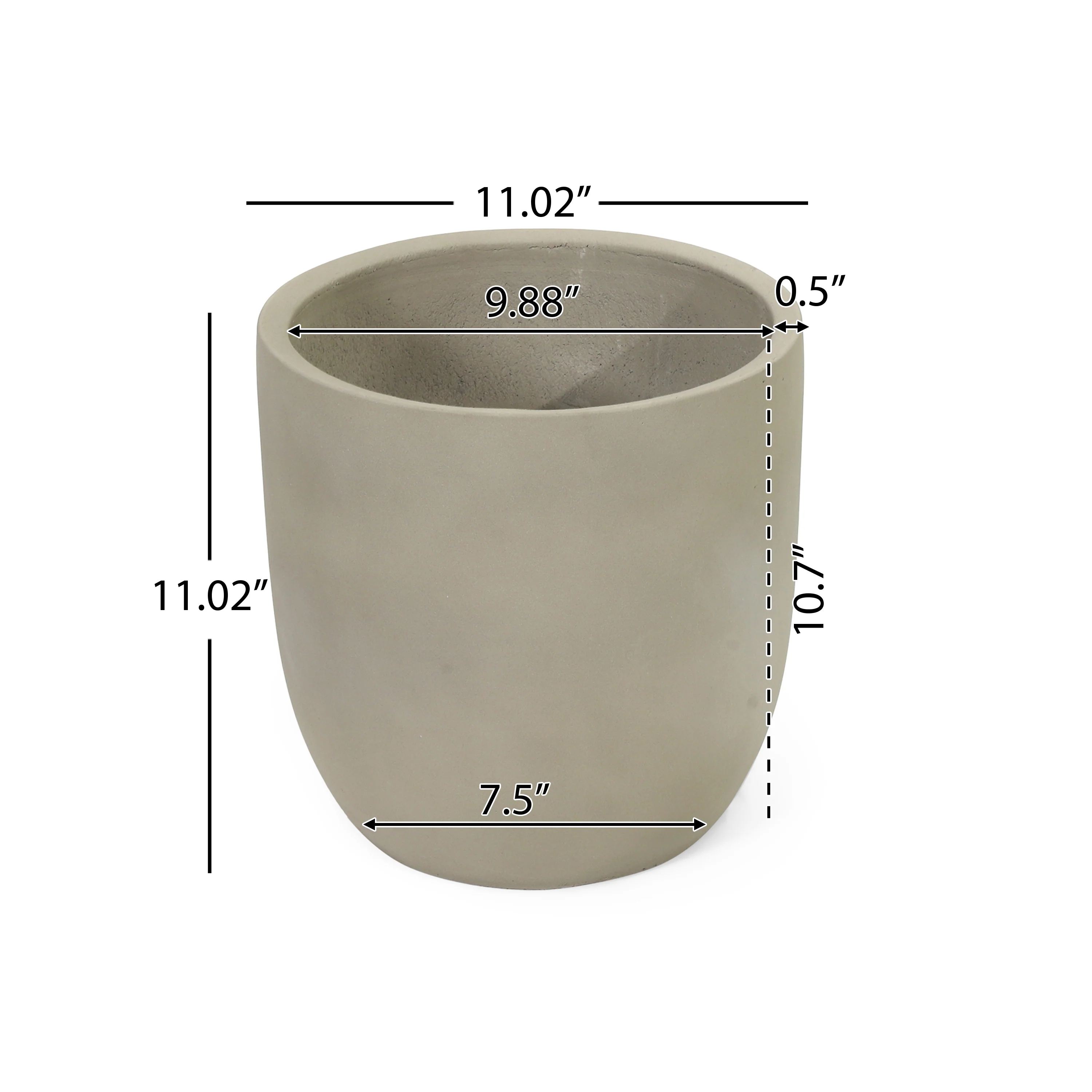 Rochelle Outdoor Lightweight Concrete Planter - furnishings