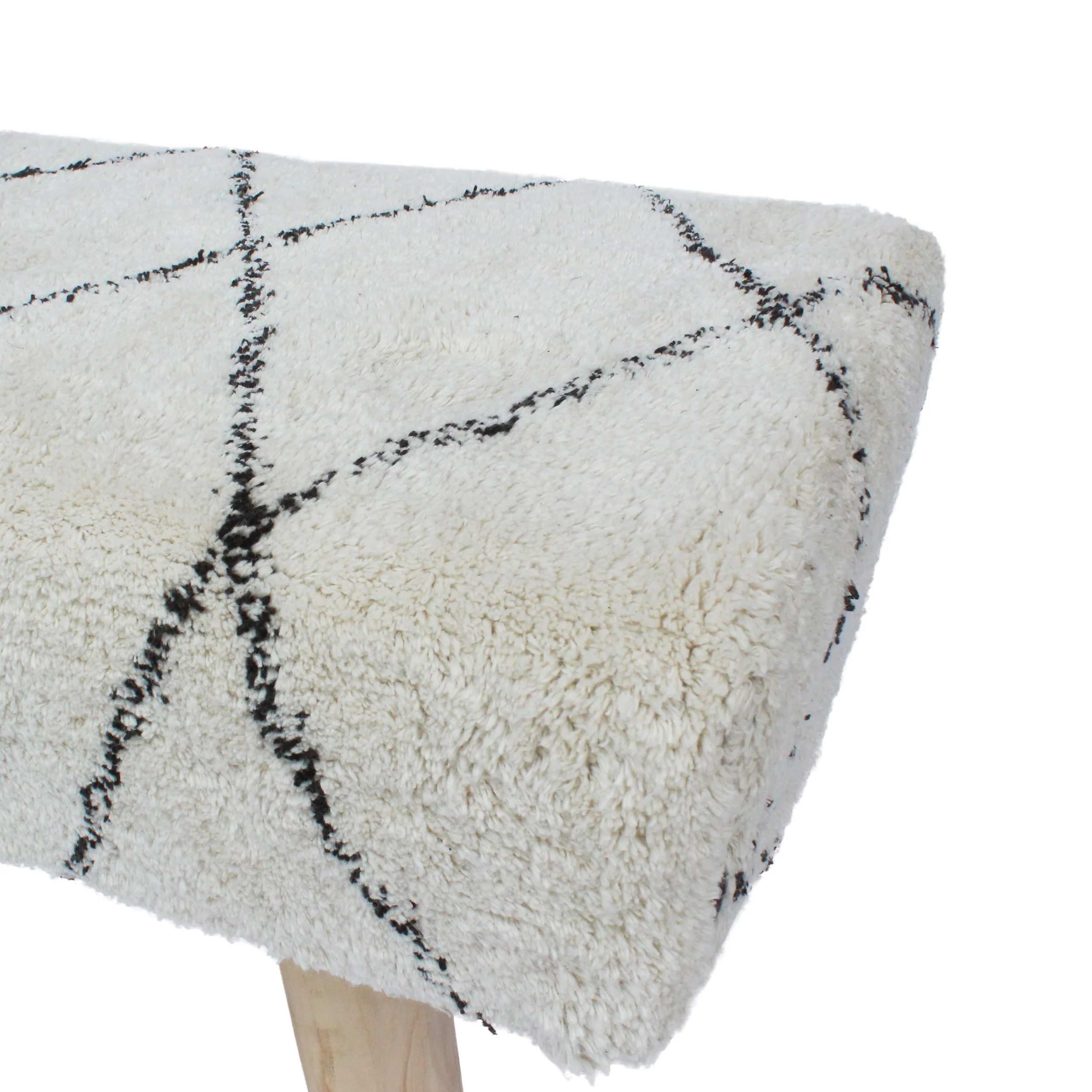 Carrera Handcrafted Boho Rectangular Fabric Bench - furnishings