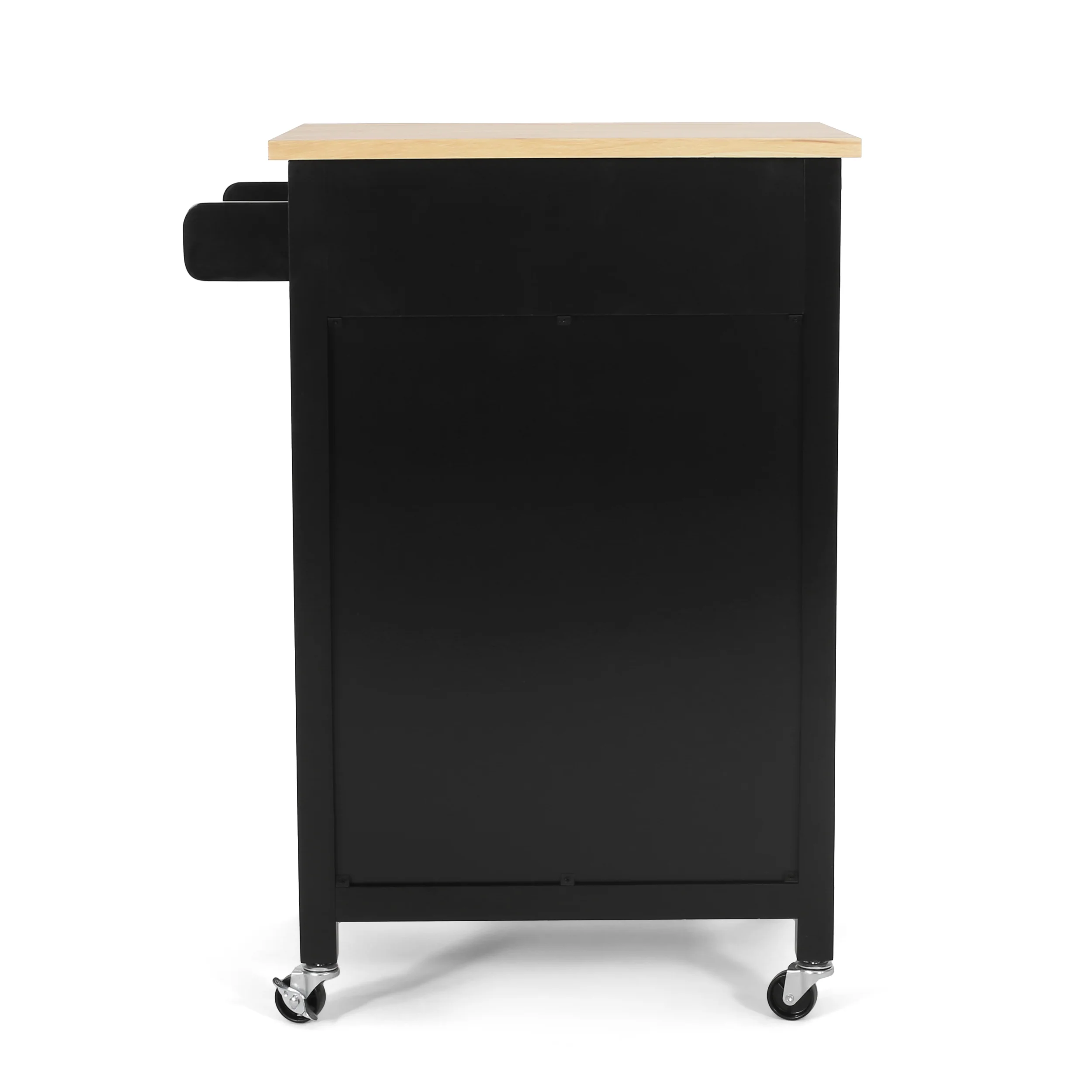 Medway Contemporary Glass Paneled Kitchen Cart - furnishings