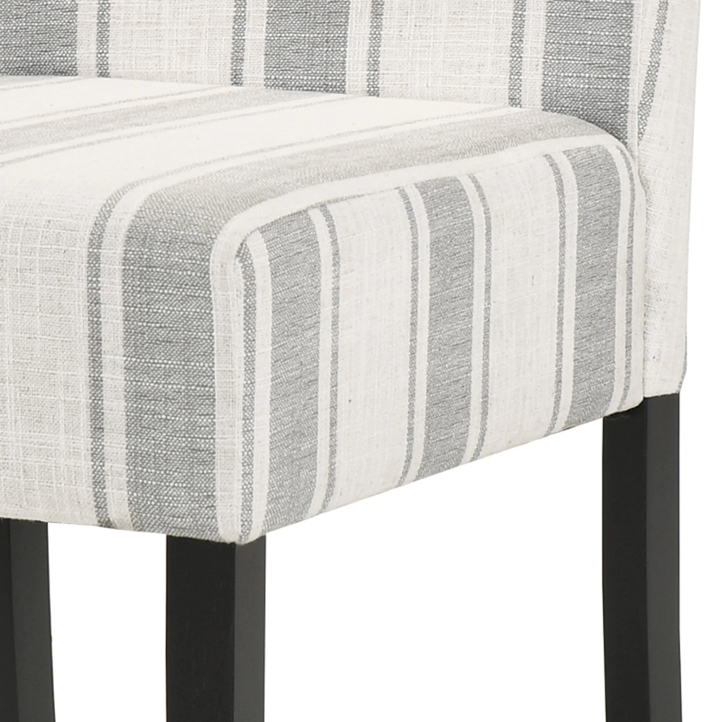 Percival Contemporary Upholstered Striped Dining Chairs, Set of 2 - furnishings