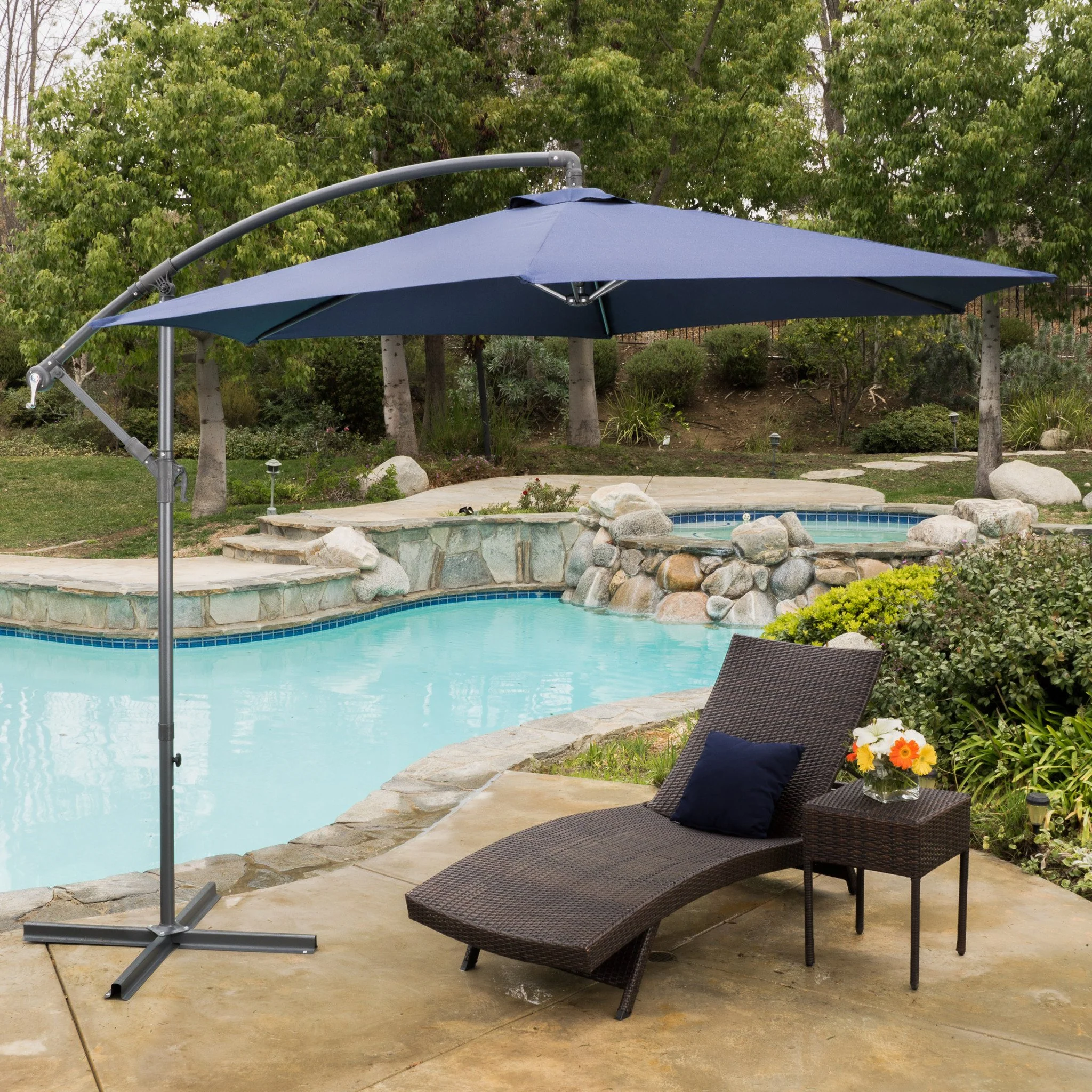 Jacksonville Navy Blue Banana Canopy Sunshade - furnishings